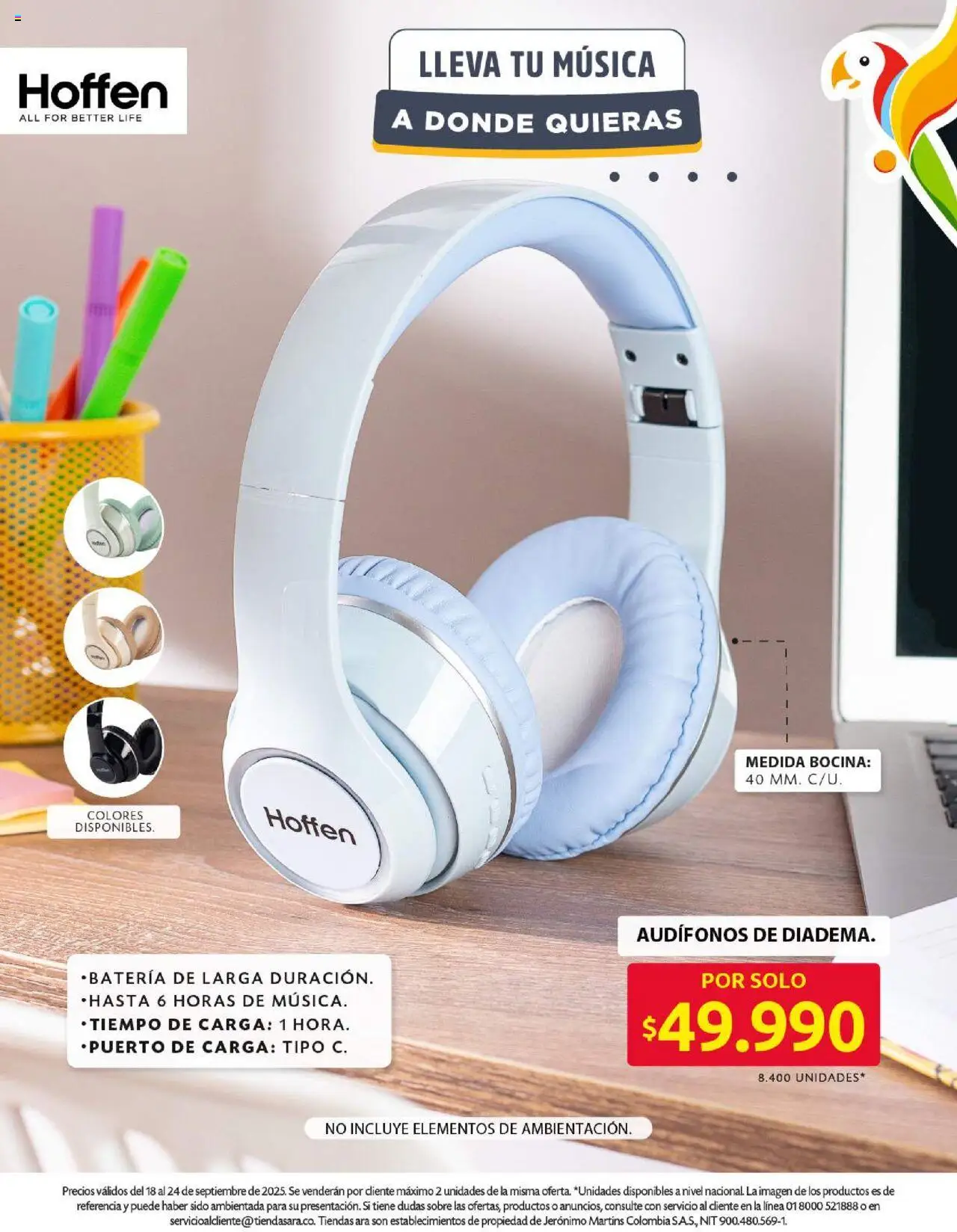 Ara revista - valida desde el 18.09.2025 | Página: 13 | Productos: Audífonos, Sobre, Batería