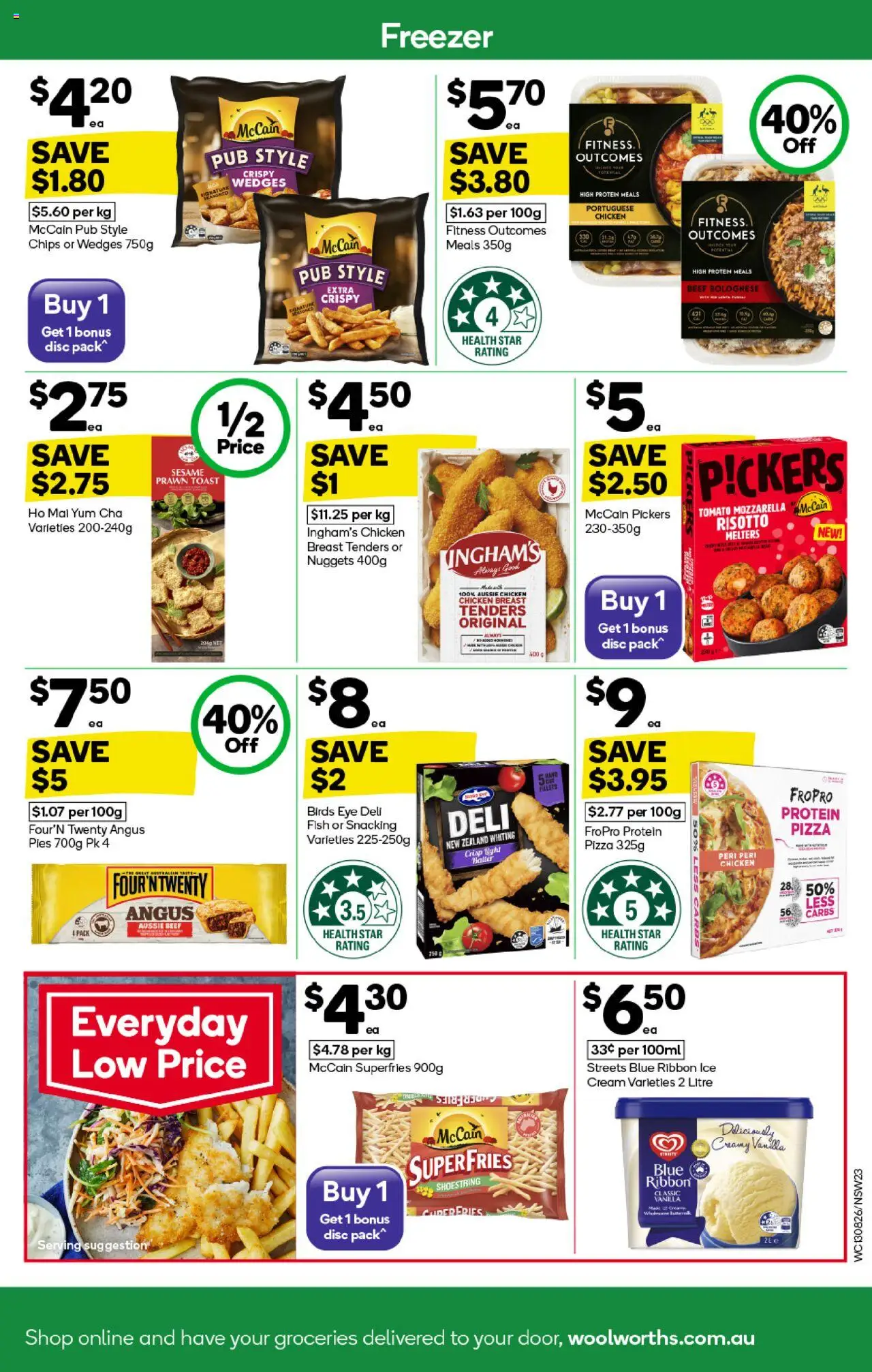 Woolworths catalogue - valid from 13.08.2025 | Page: 23 | Products: Beef, Ice cream, Pies, Freezer