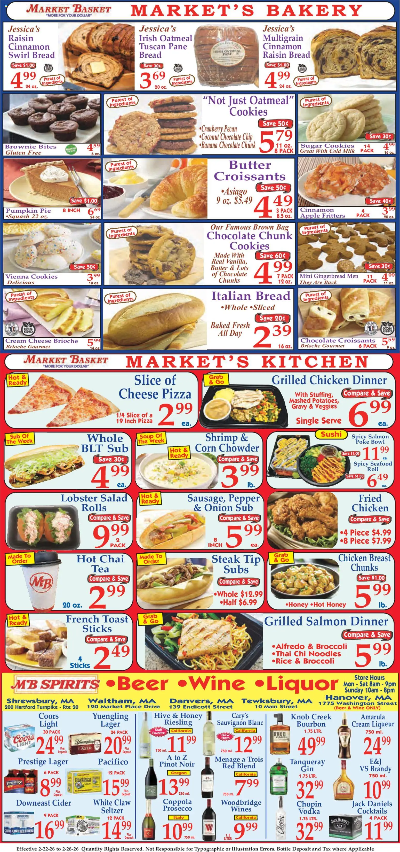 Market Basket Ad - valid from 22.02.2026 | Page: 8 | Products: Bakery, Corn, Noodles, Bag