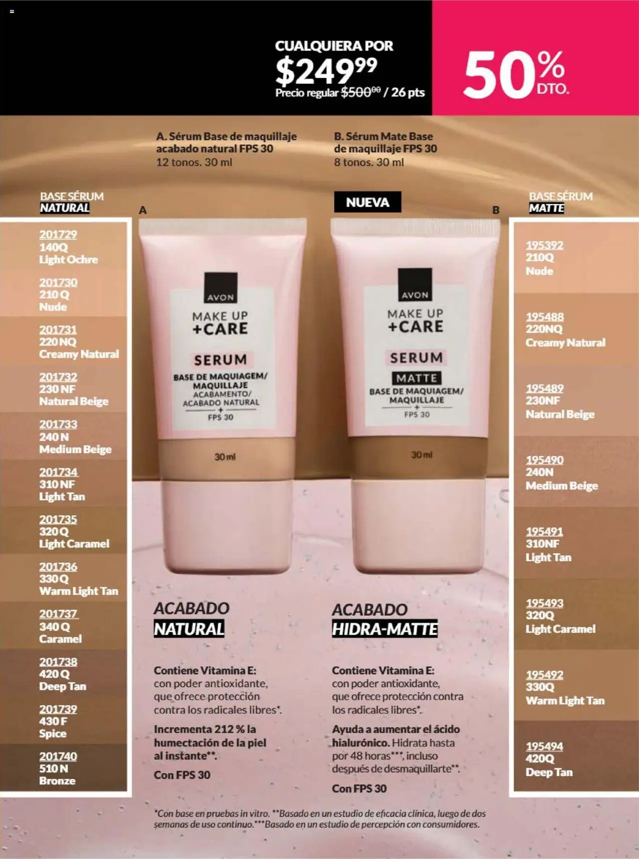 Nuevas ofertas de AVON válidas en toda la República Mexicana desde el 09.10.2025. ¡Encuentra las mejores ofertas en AVON - Campaña 16 2025! | Página: 25 | Productos: Base de maquillaje, Serum, Mate, Maquillaje