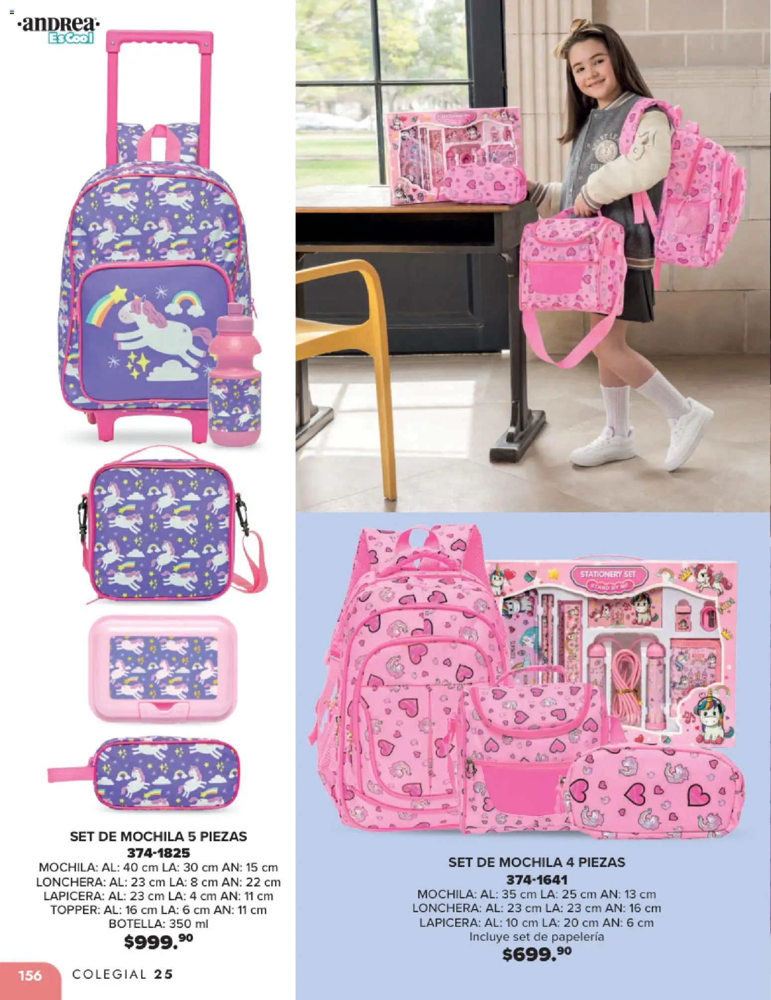 Nuevas ofertas de Andrea válidas en toda la República Mexicana desde el 25.05.2025. ¡Encuentra las mejores ofertas en Andrea catálogo Colegial ! | Página: 156 | Productos: Mochila, Botella