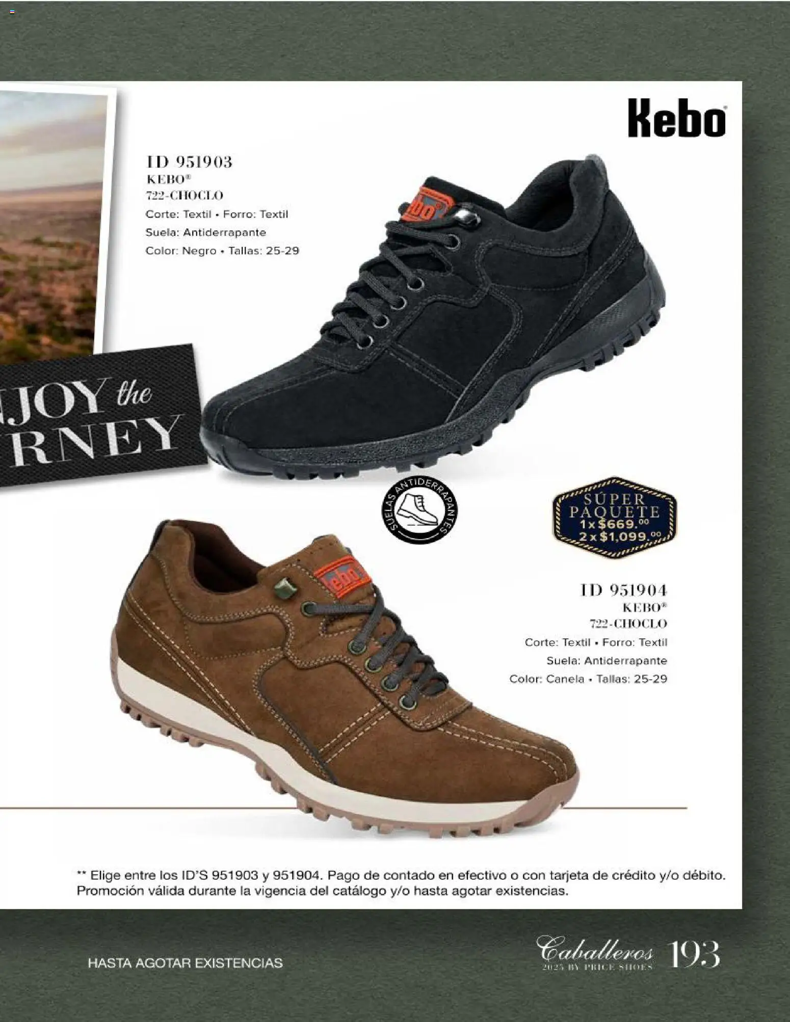 Nuevas ofertas de Price Shoes válidas en toda la República Mexicana desde el 26.11.2025. ¡Encuentra las mejores ofertas en Price Shoes catálogo Caballeros! | Página: 193