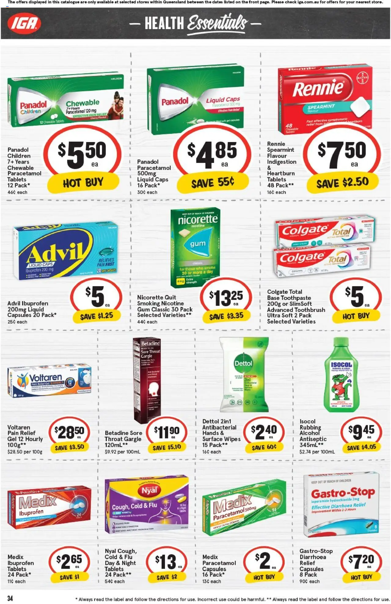 IGA catalogue - valid from 08.10.2025 | Page: 37 | Products: Toothpaste, Toothbrush, Tablets, Pain relief