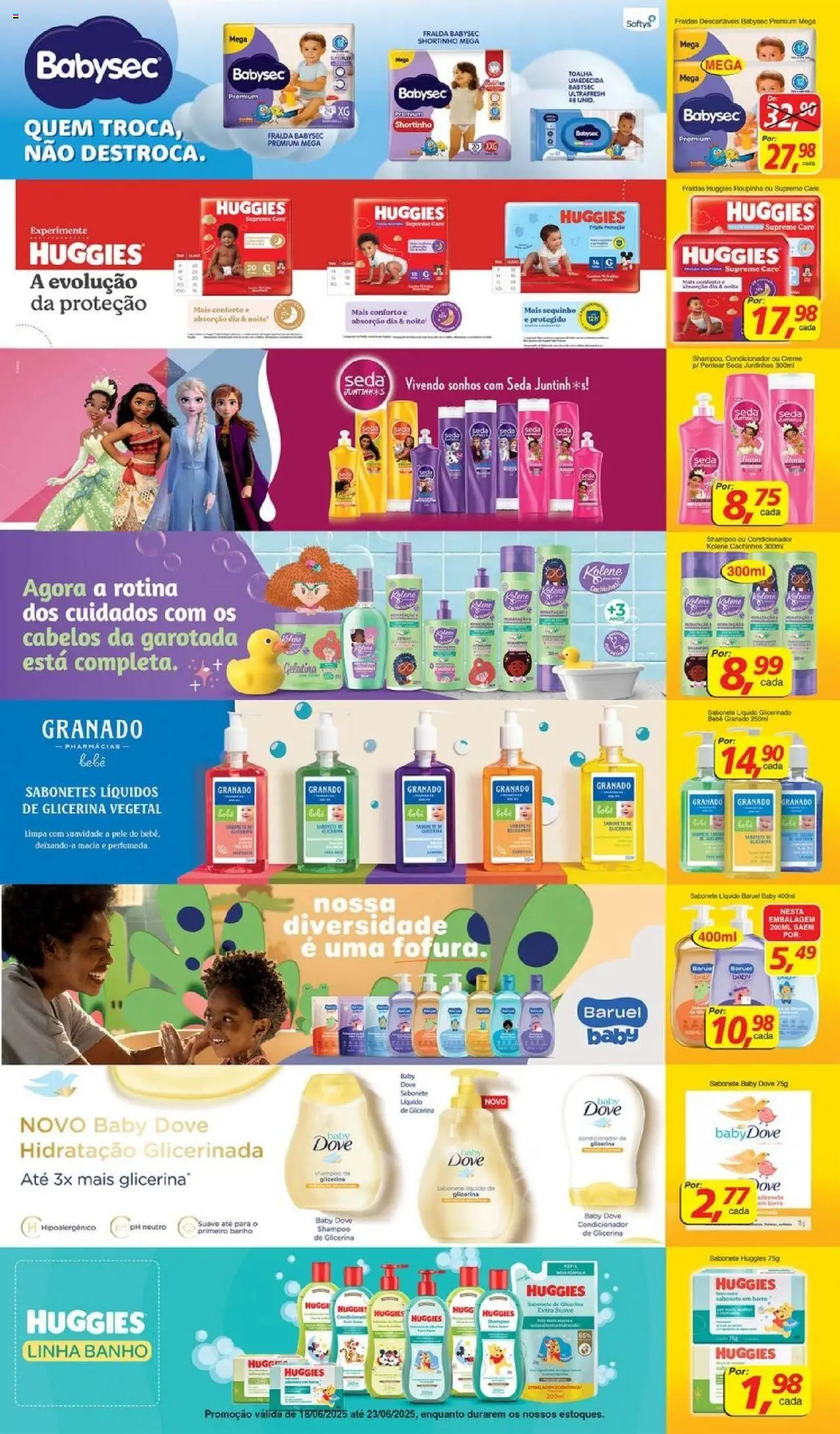 Supermercados Guanabara Folheto - válido de 18.06.2025 | Página: 10 | Produtos: Shampoo, Condicionador, Dove, Gelatina