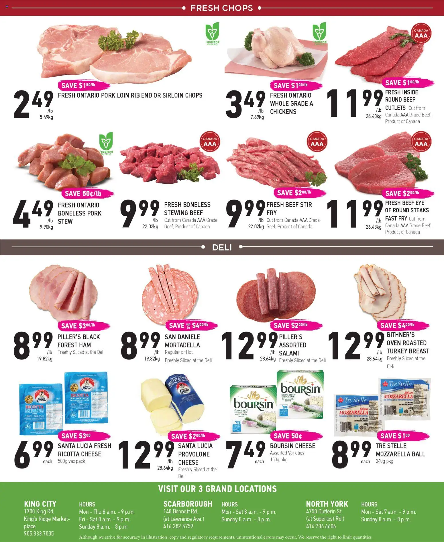 Coppas Fresh Market flyer valid from 19.02.2026 | Page: 4 | Products: Oven, Cheese, Ham, Pork