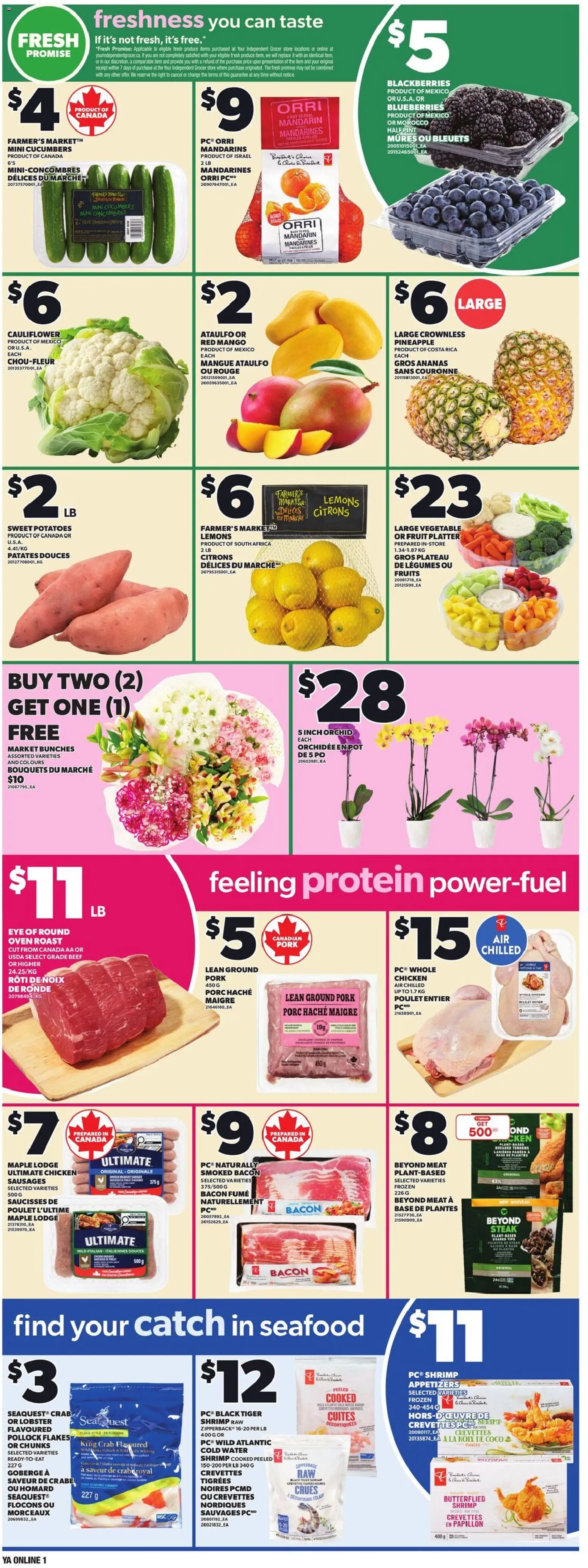 Independent Grocer flyer valid from 16.04.2026 | Page: 3 | Products: Beef, Pineapple, Flakes, Oven