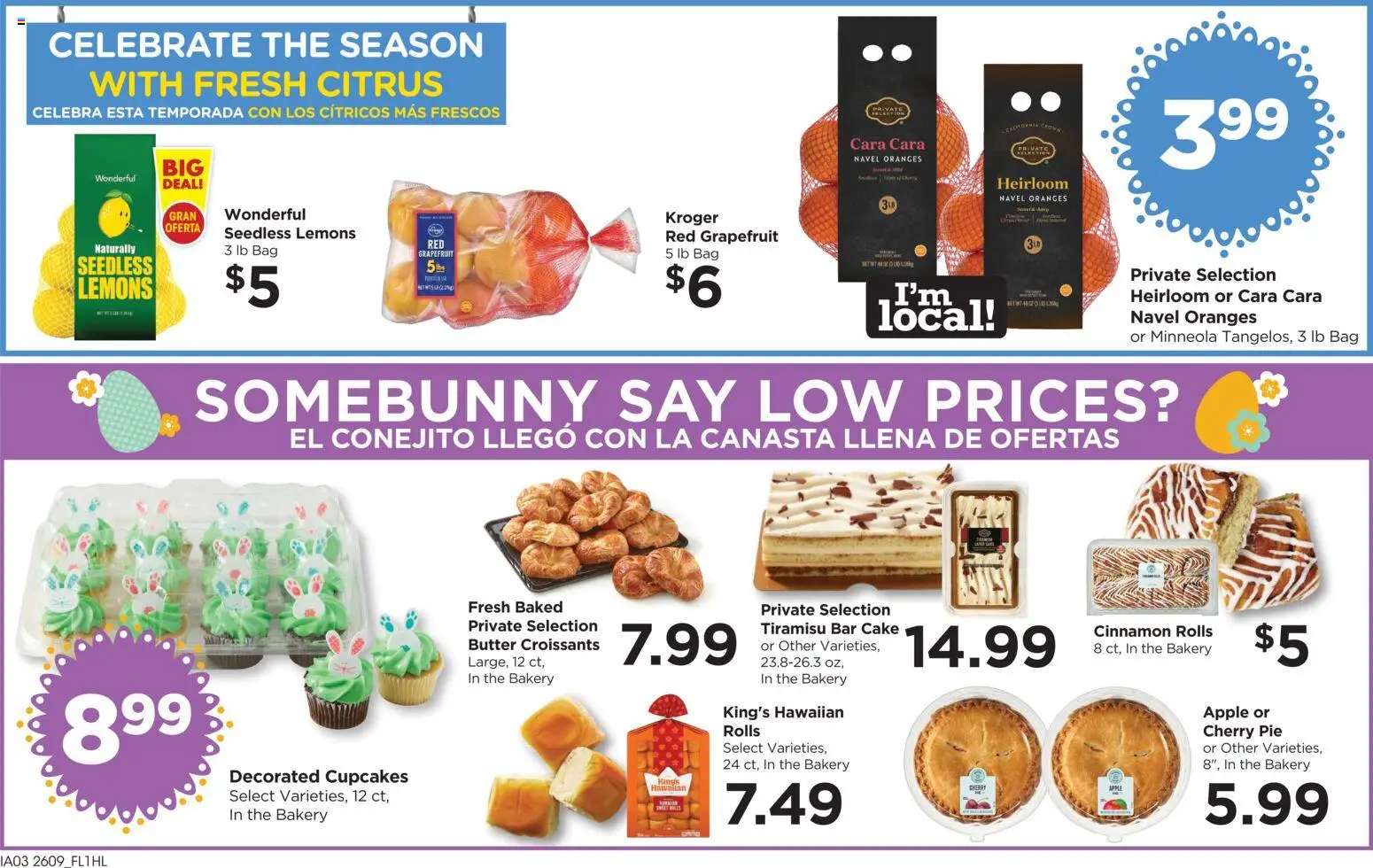 Food 4 Less Weekly Ad - valid from 01.04.2026 | Page: 7 | Products: Bakery, Butter, Grapefruit, Croissants