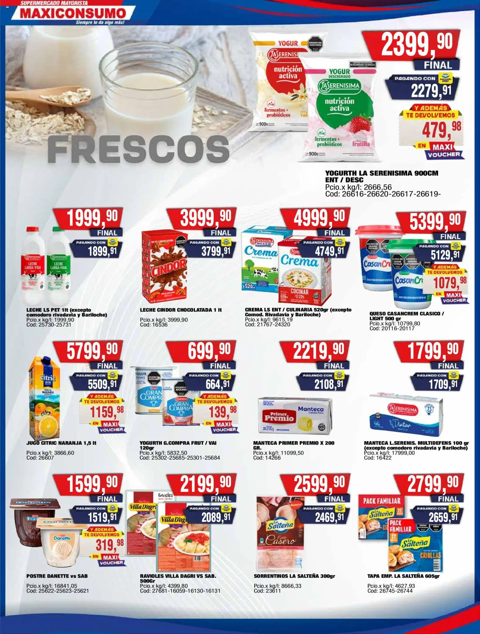 Maxiconsumo ofertas │ válido desde el 13.04.2026 | Página: 13 | Productos: Frutilla, Queso, Ravioles, Crema