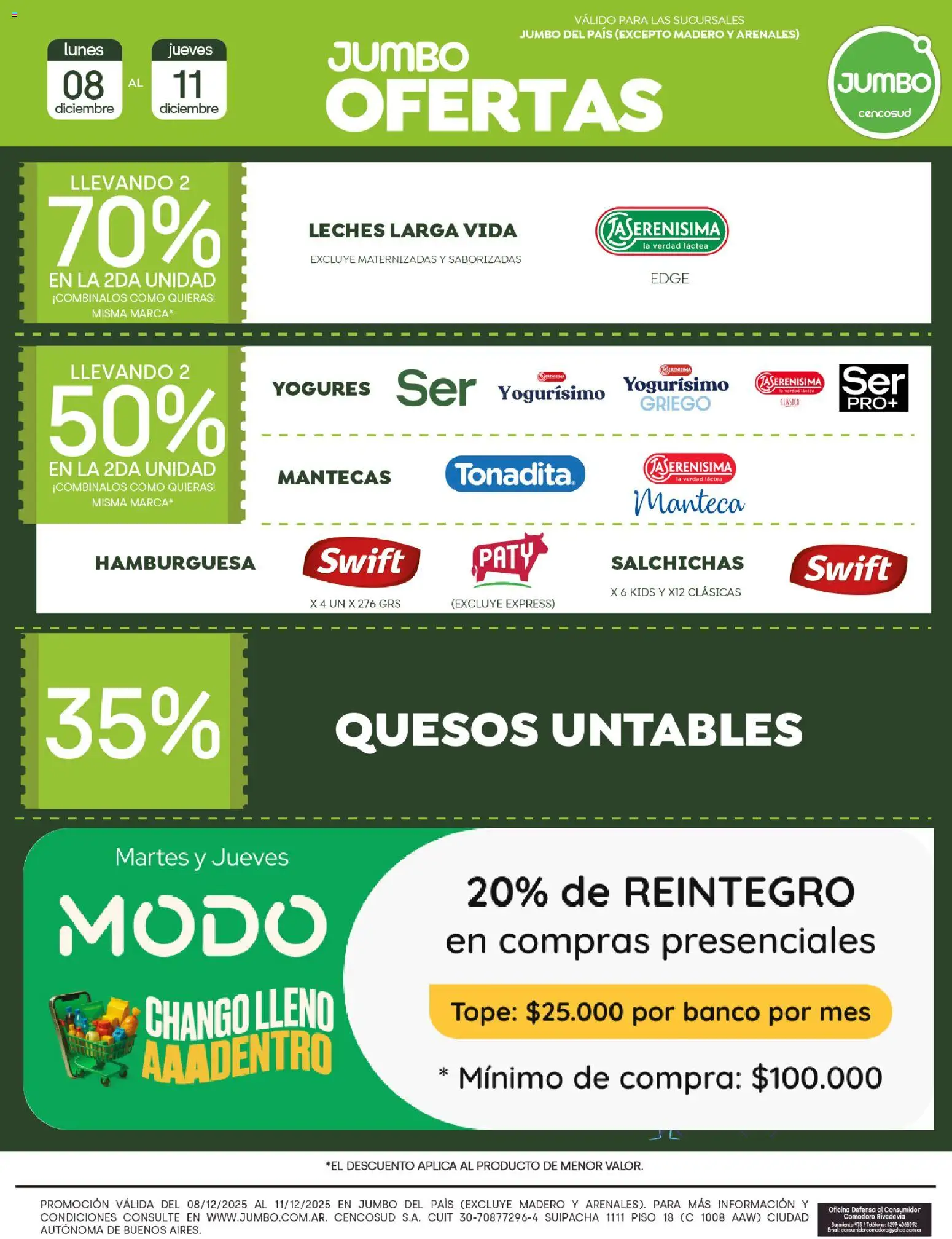 Jumbo ofertas │ válido desde el 08.12.2025 | Página: 2 | Productos: Teléfono, Banco, Manteca
