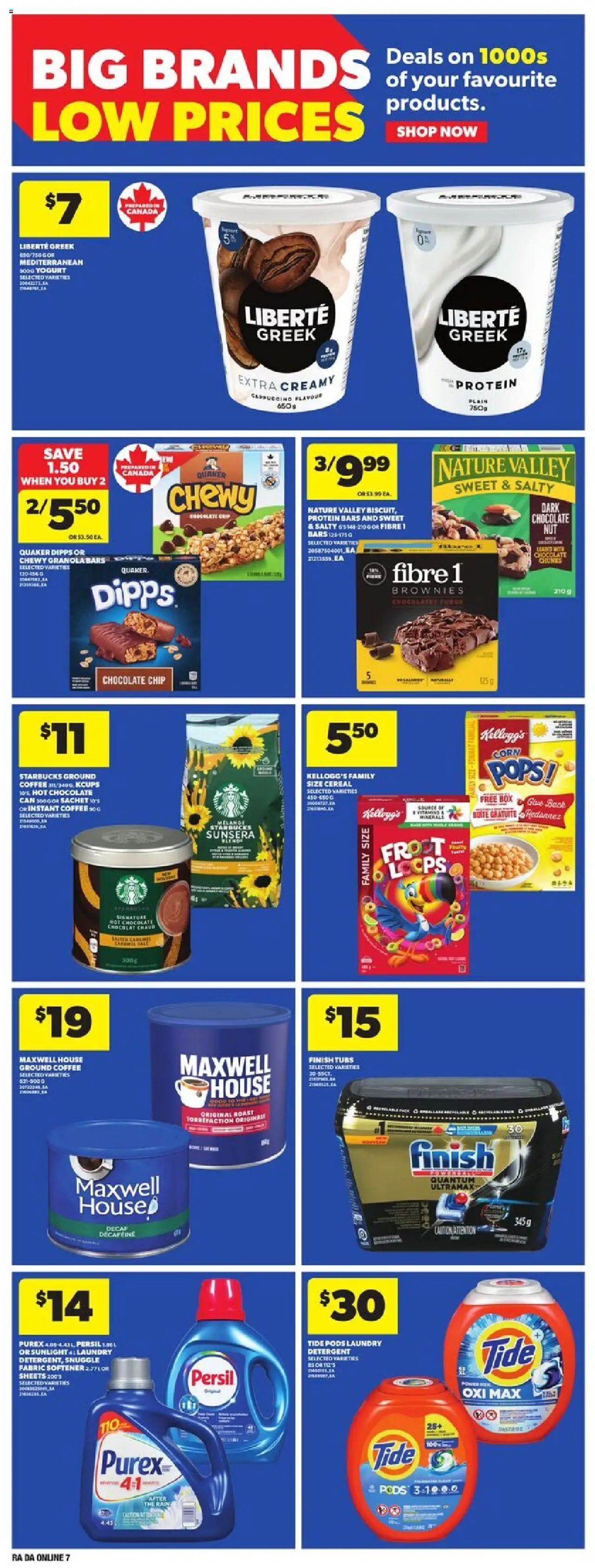 Atlantic Superstore flyer valid from 21.08.2025 | Page: 13 | Products: Fabric softener, Box, Yogurt, Coffee