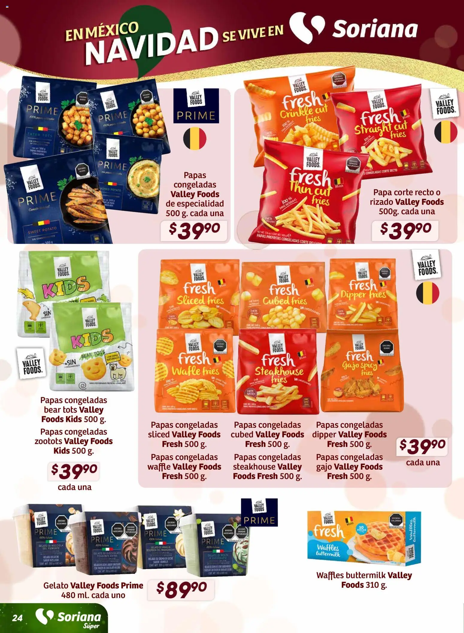 Nuevas ofertas de Soriana válidas en toda la República Mexicana desde el 27.11.2025. ¡Encuentra las mejores ofertas en Soriana - Preciazazaso Súper: BCS, Jal, Nay, Sin, Son! | Página: 25 | Productos: Papa, Helado