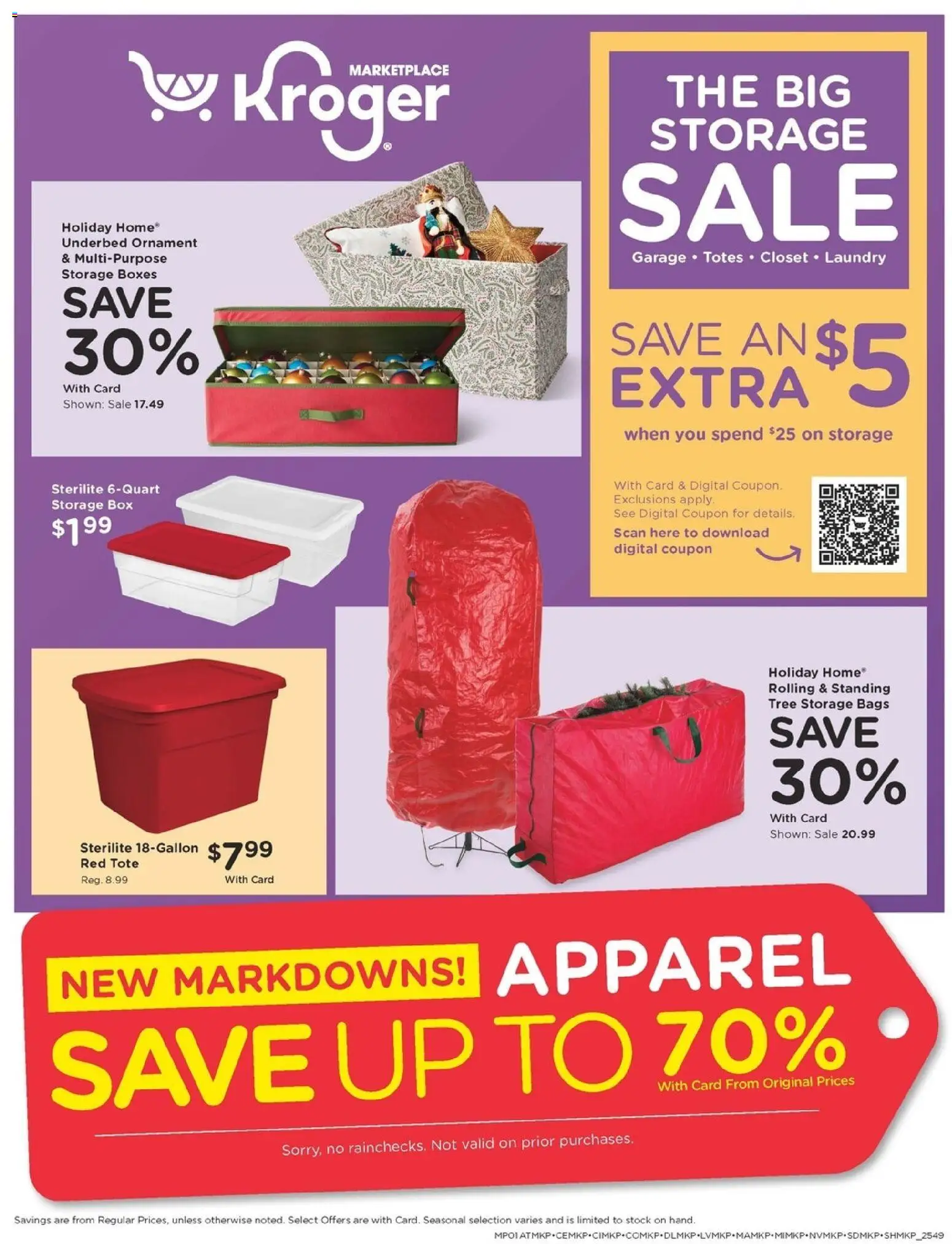 Kroger Home & Apparel - valid from 07.01.2026 | Page: 1 | Products: Box, Closet