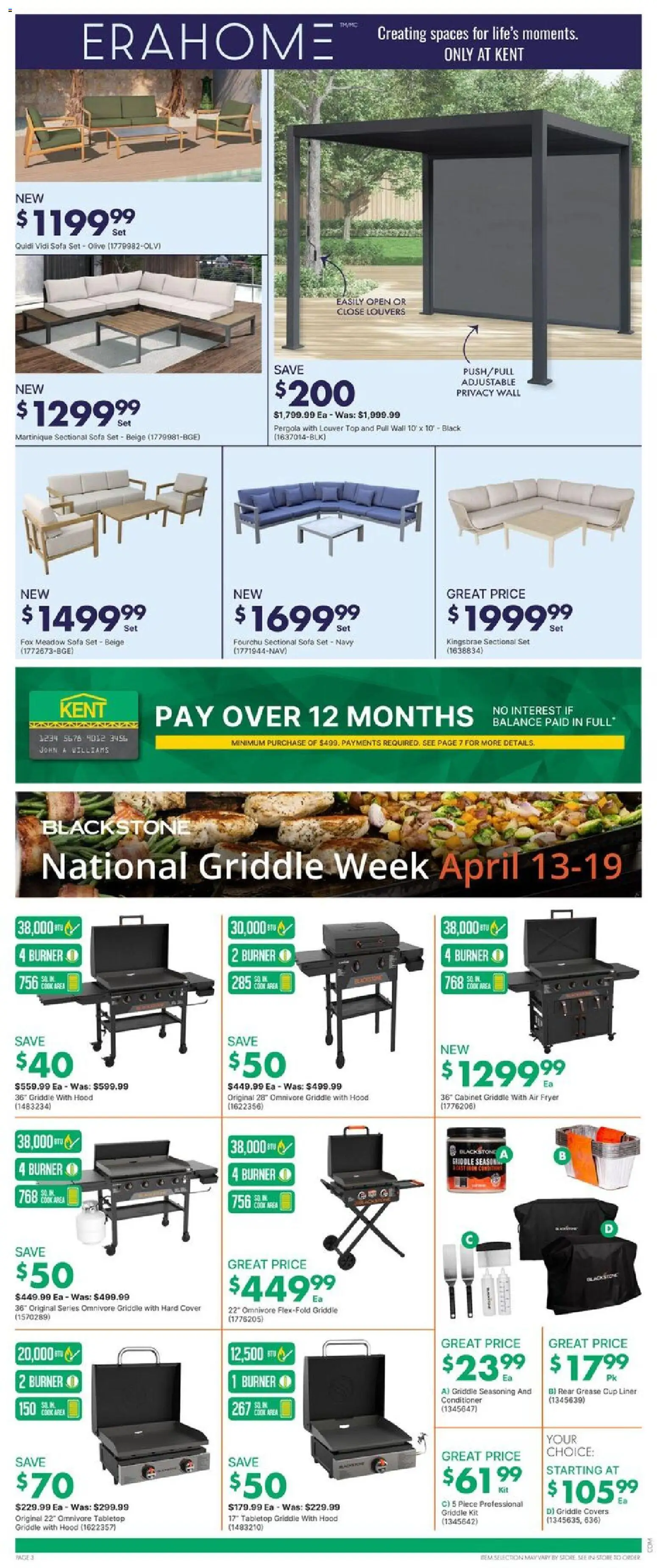 Kent flyer valid from 09.04.2026 | Page: 3 | Products: Fryer, Conditioner, Sofa, Cabinet