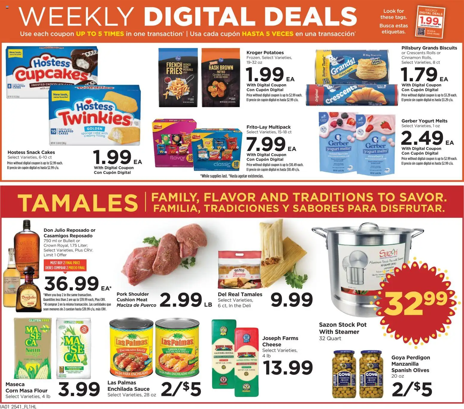Food 4 Less Weekly Ad - valid from 12.11.2025 | Page: 2 | Products: Pork, Sponge, Whiskey, Steamer
