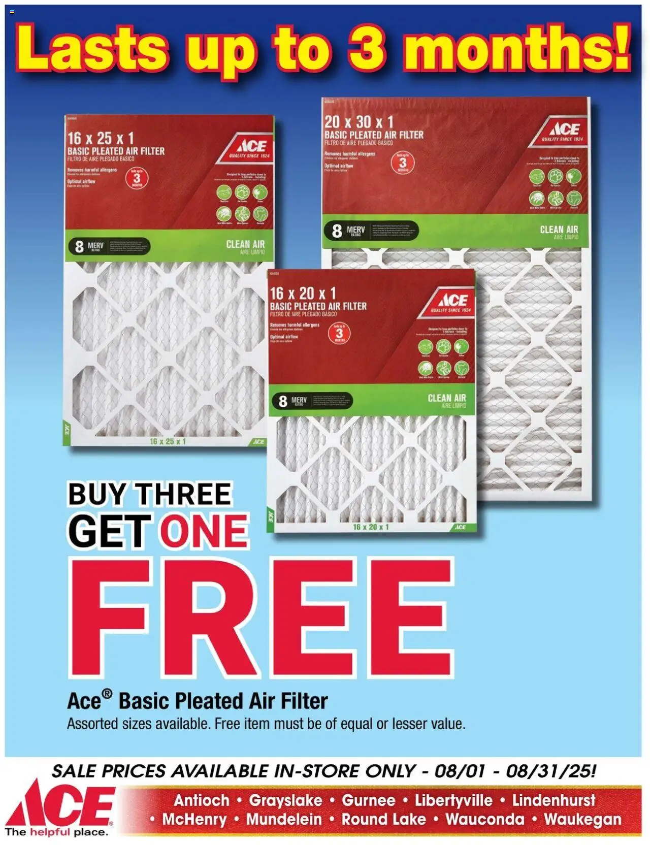 ACE Hardware Weekly Ad - valid from 01.08.2025 | Page: 12 | Products: Air Filter