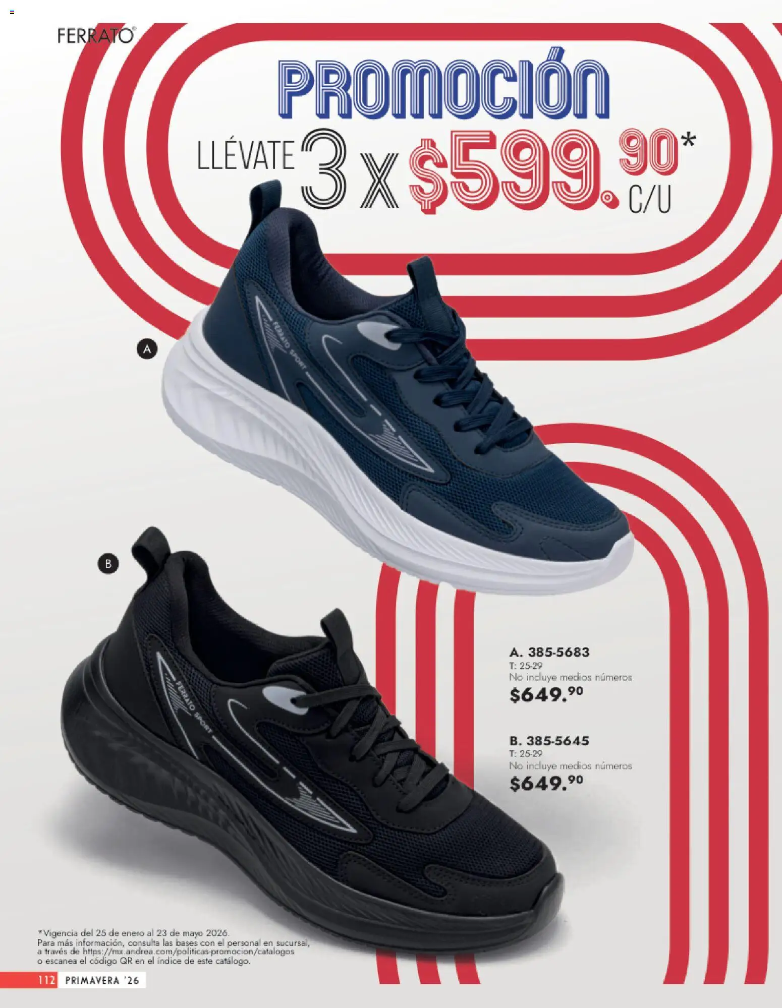 Nuevas ofertas de Andrea válidas en toda la República Mexicana desde el 25.01.2026. ¡Encuentra las mejores ofertas en Andrea catálogo Calzado Caballero! | Página: 112