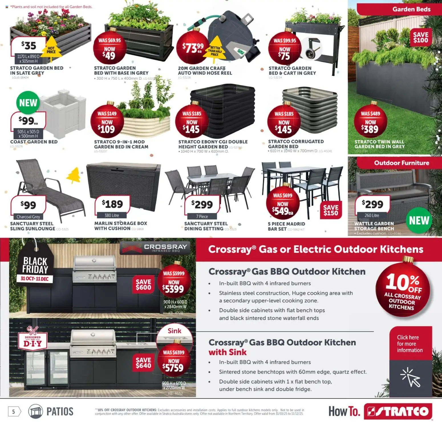 Stratco catalogue - valid from 31.10.2025 | Page: 5 | Products: Cushion, Box, Accessories, Bench