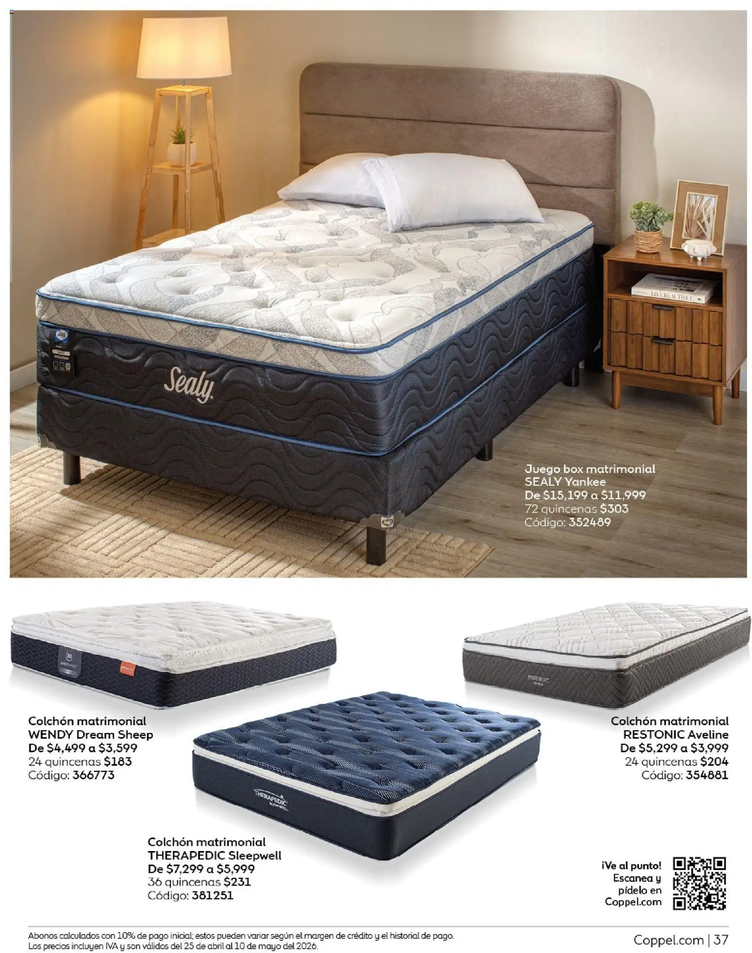 Nuevas ofertas de Coppel válidas en toda la República Mexicana desde el 25.04.2026. ¡Encuentra las mejores ofertas en Coppel catálogo Los regalos que mamá siempre quiere! | Página: 37 | Productos: Juego, Colchón