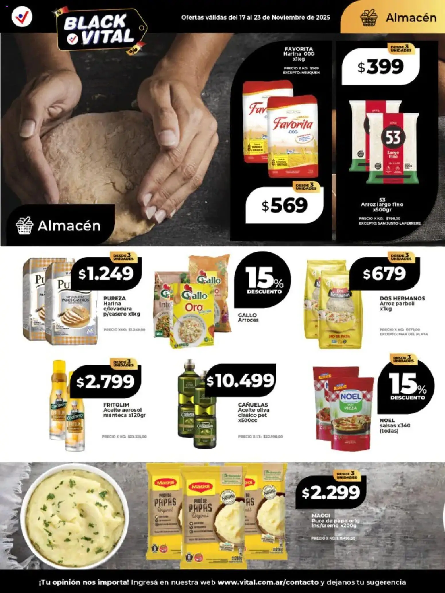 Vital - Ofertas - Neuquén │ válido desde el 17.11.2025 | Página: 10 | Productos: Papa, Oliva, Manteca, Arroz