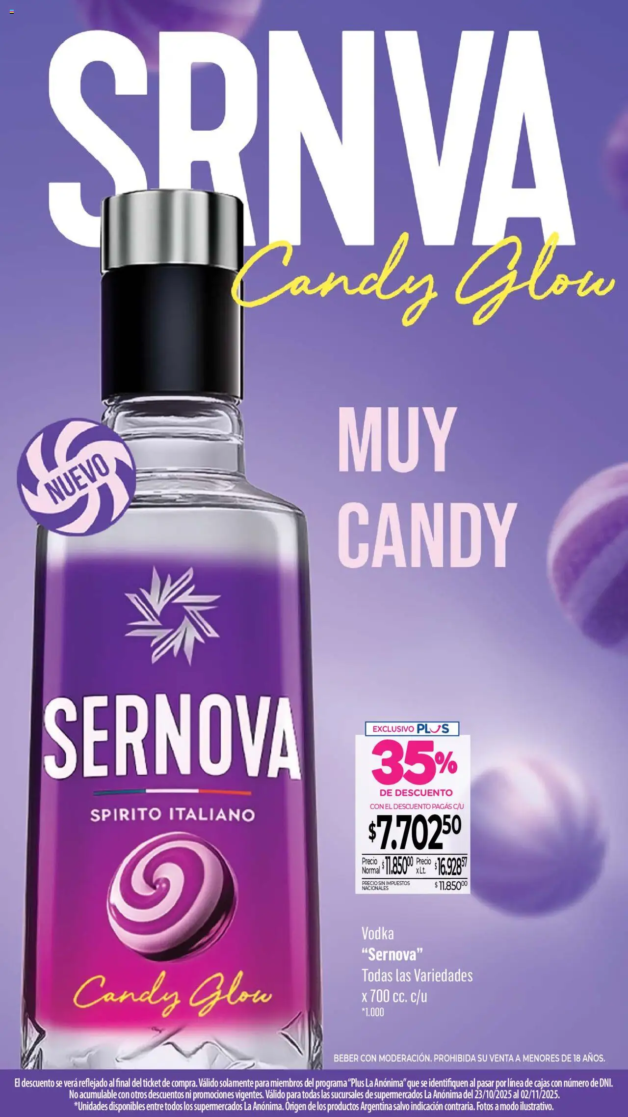La Anonima catálogo │ válido desde el 23.10.2025 | Página: 25 | Productos: Vodka