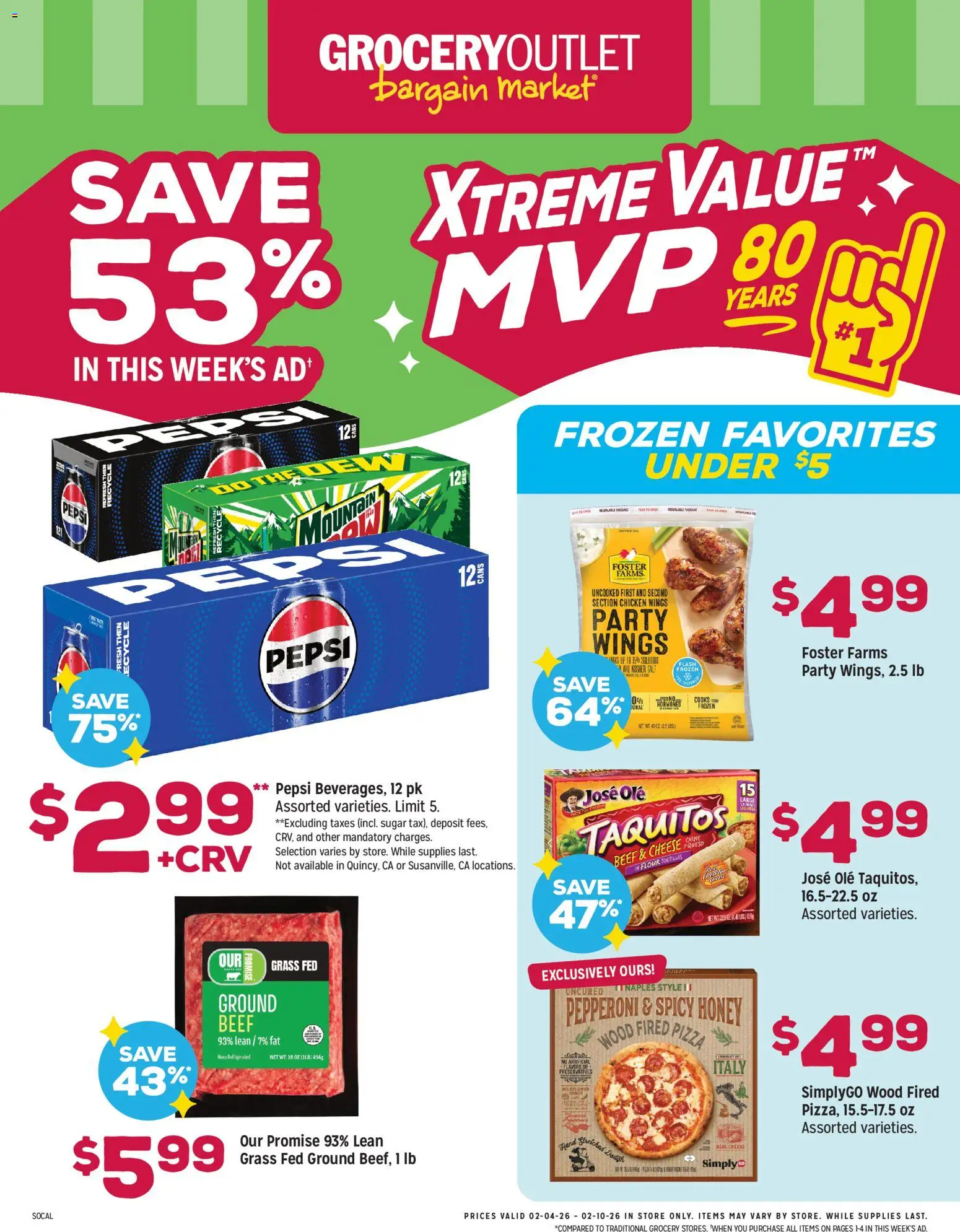 Grocery Outlet Weekly Ad - CA - valid from 04.02.2026 | Page: 1