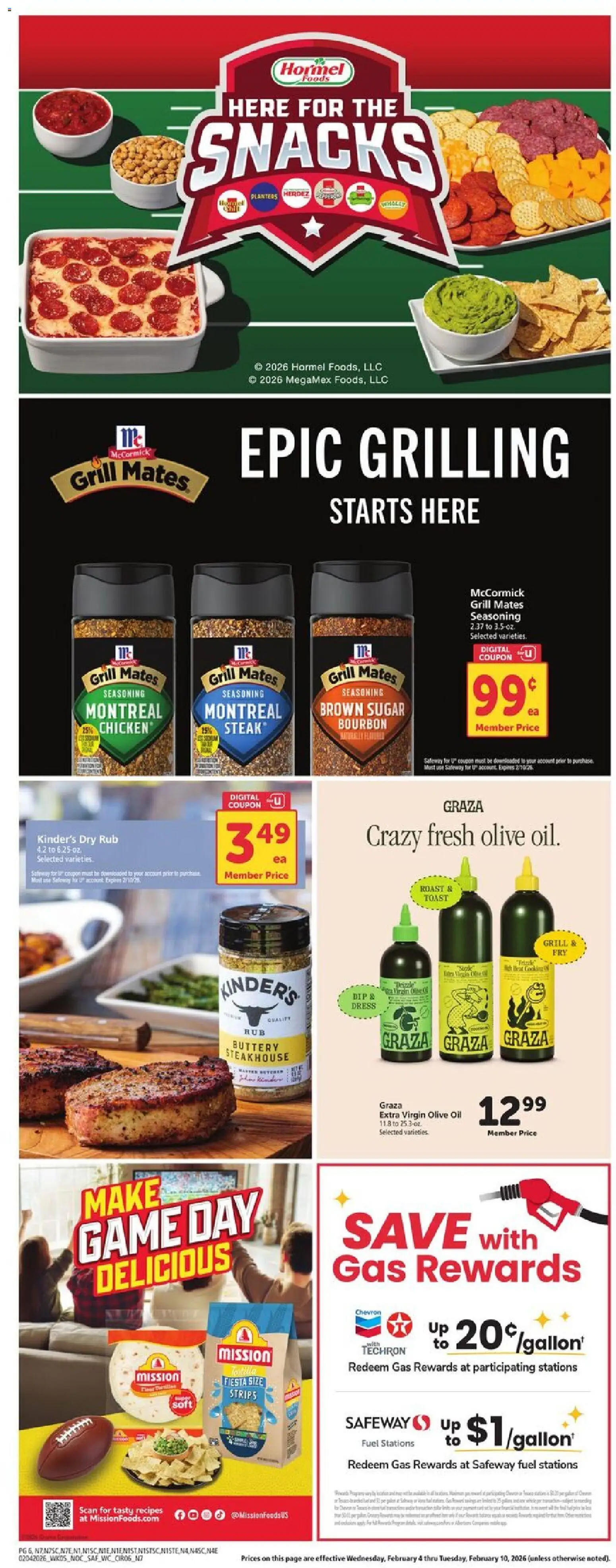 Safeway Weekly Ad - valid from 04.02.2026 | Page: 8 | Products: Sugar, Dress, Game, Grill