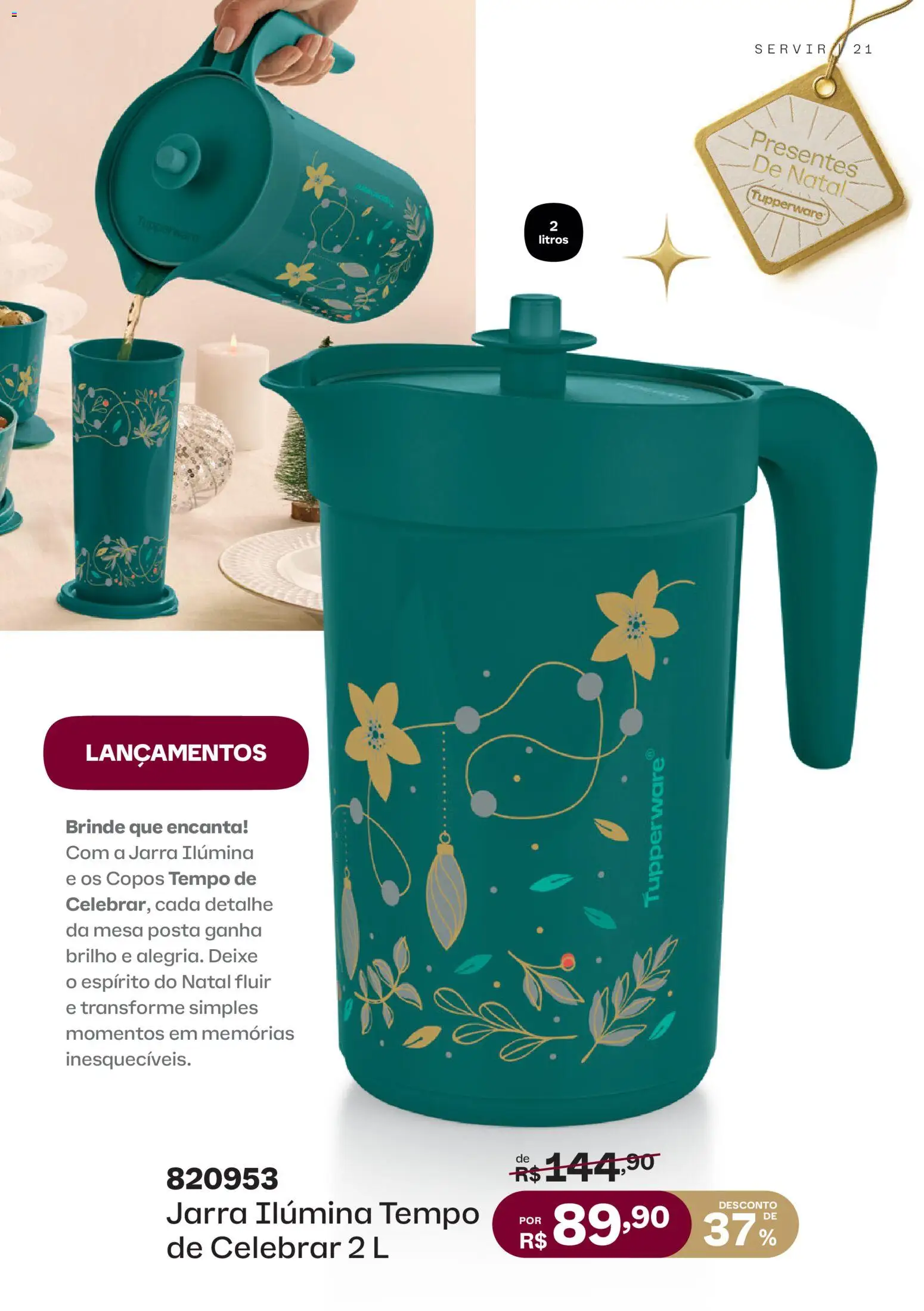 Tupperware Folheto - válido de 01.12.2025 | Página: 21 | Produtos: Mesa, Jarra, Copos