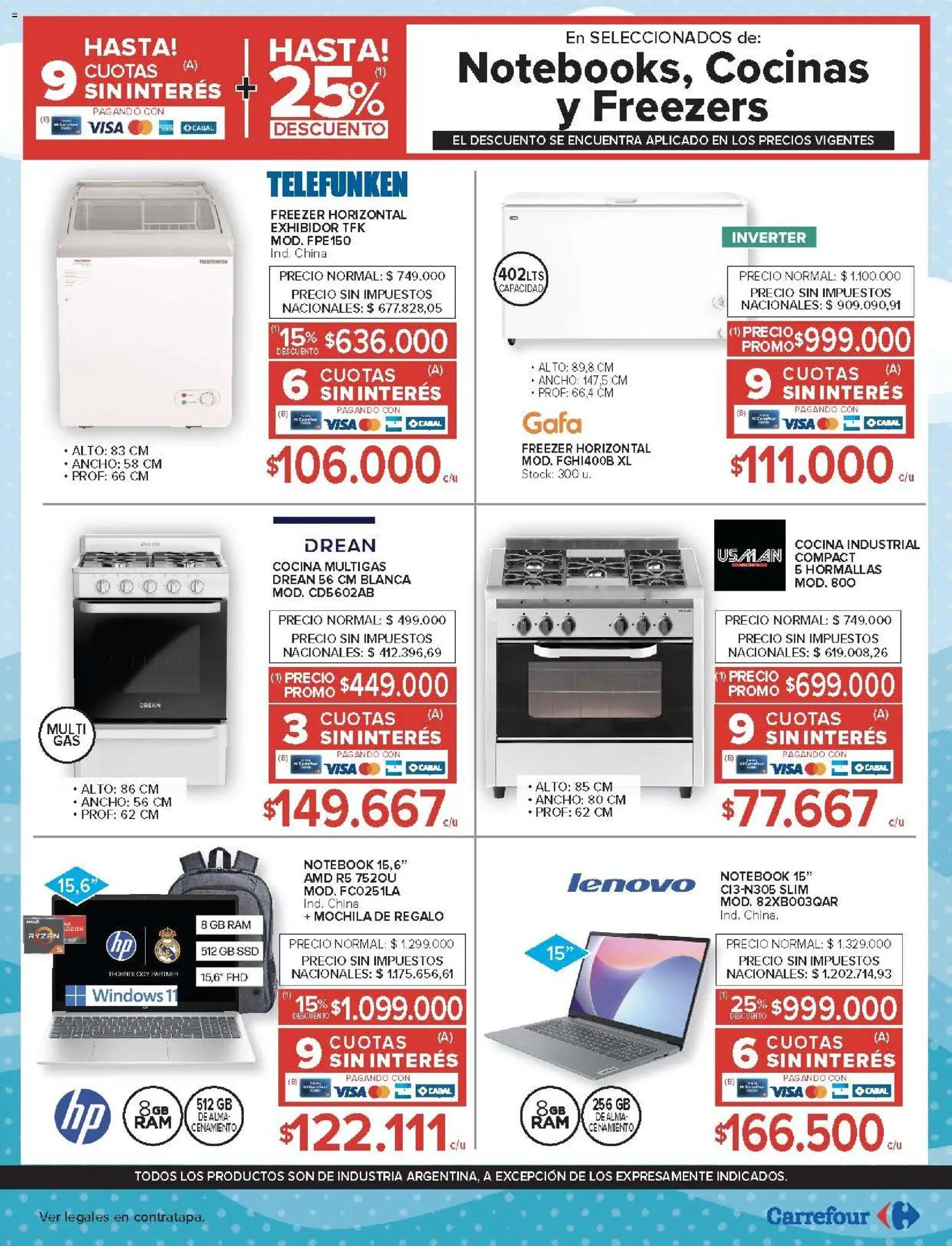 Carrefour ofertas │ válido desde el 13.01.2026 | Página: 29 | Productos: Cocina, Freezer, Notebook, Mochila