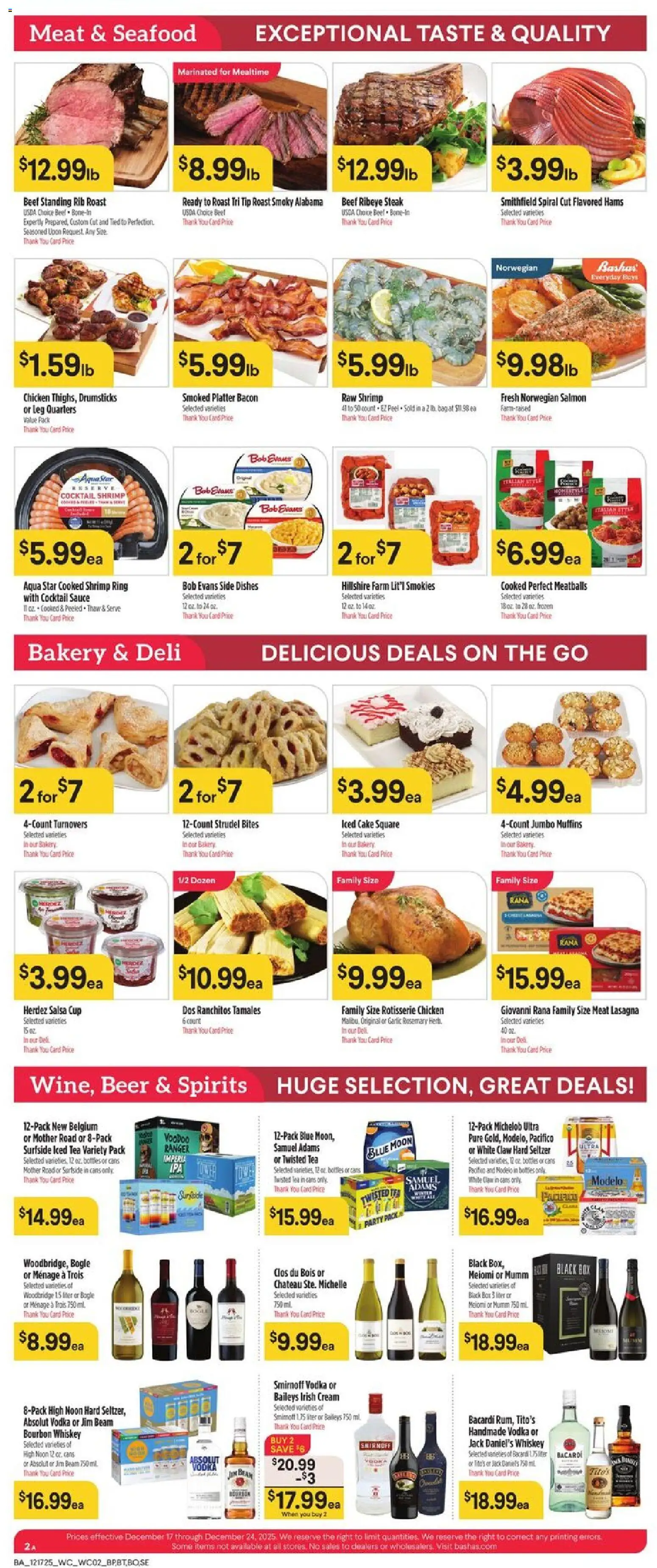 Basha's Weekly Ad - valid from 17.12.2025 | Page: 2 | Products: Bakery, Box, Sauce, Garlic