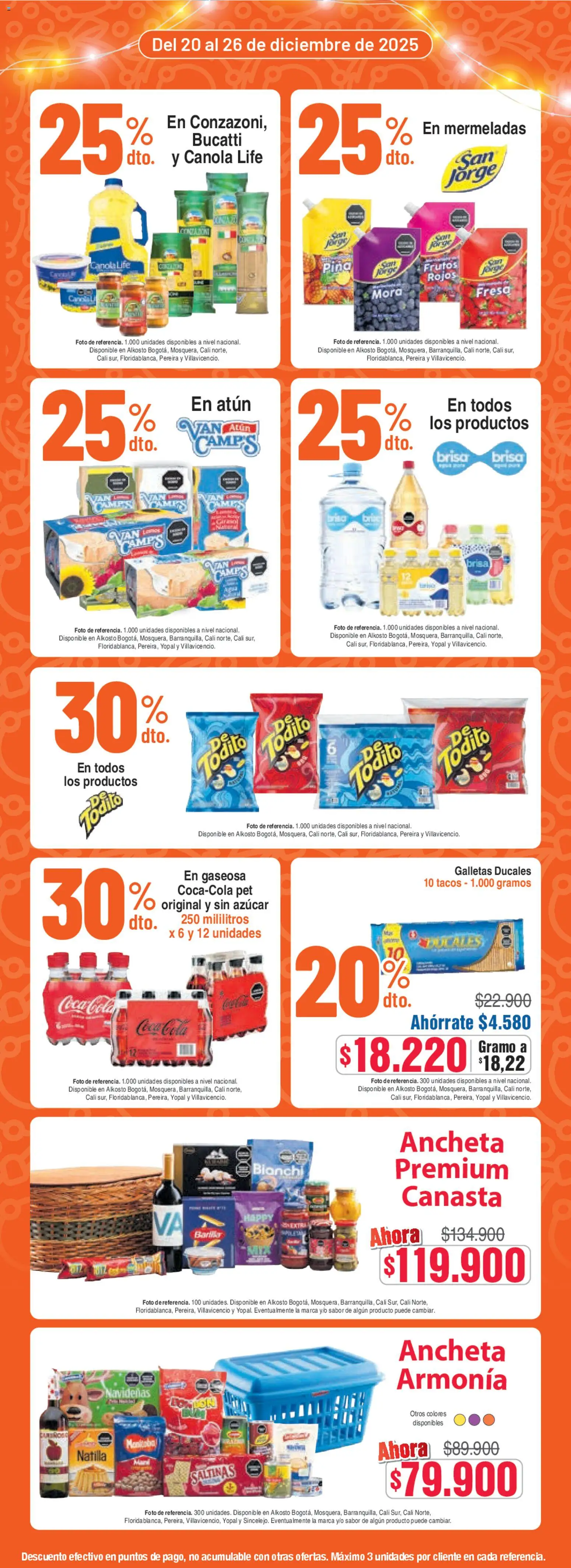 Alkosto revista - valida desde el 20.12.2025 | Página: 2 | Productos: Galletas, Fresa, Atún, Azucar