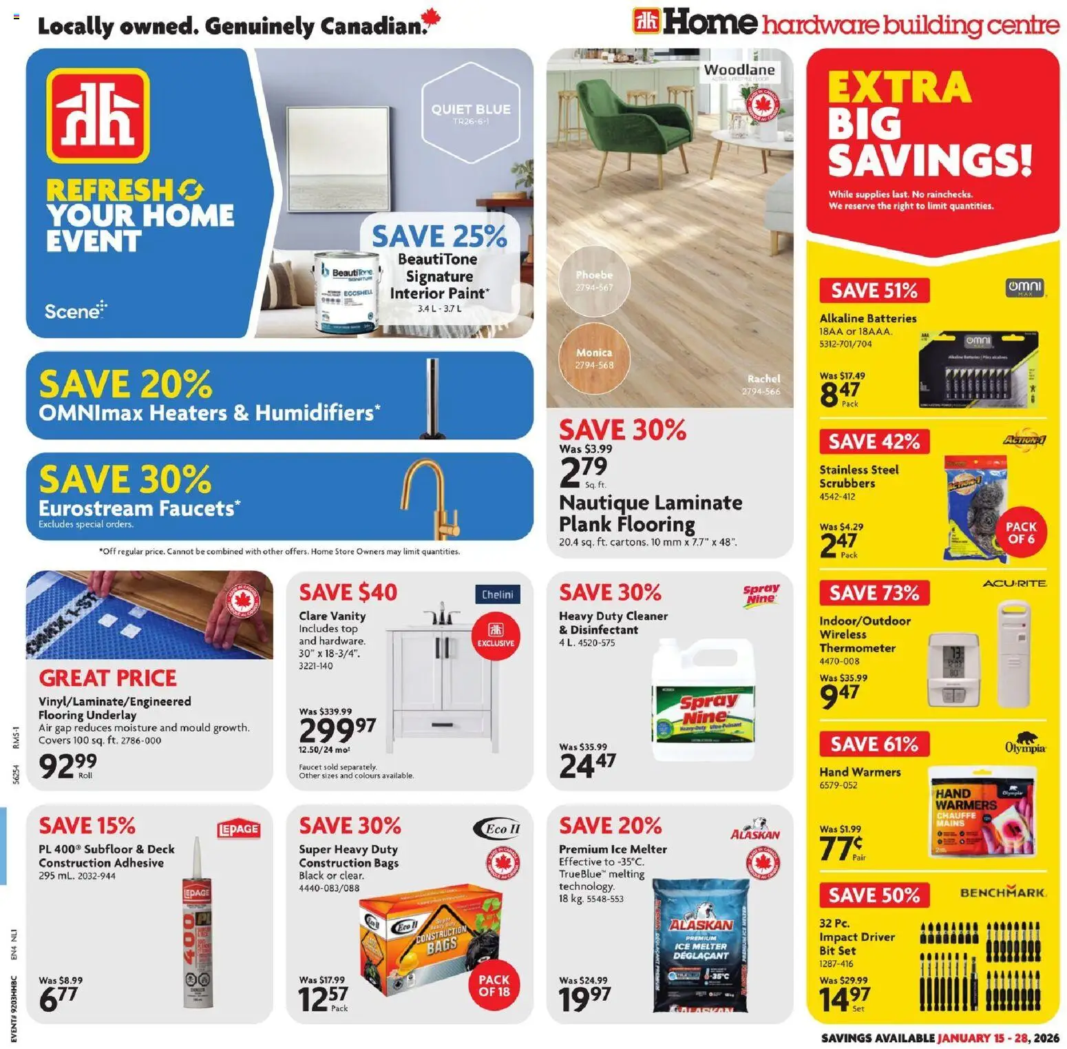 Home Hardware flyer valid from 15.01.2026 | Page: 1 | Products: Thermometer