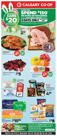 Preview of Calgary Co-op weekly flyer / circulaire from shop Calgary Co-op valid from 26.03.2026