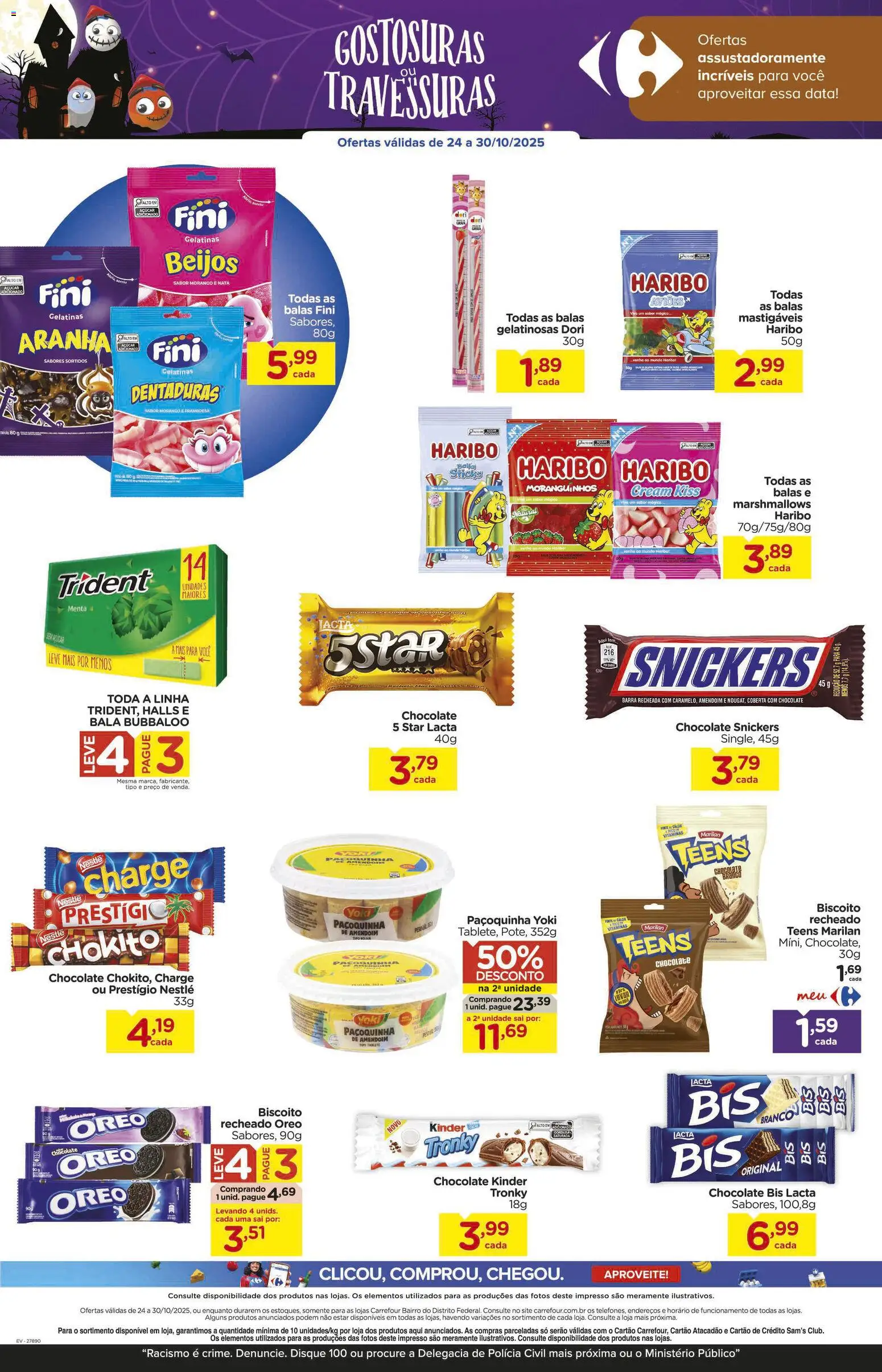Carrefour Bairro Folheto - válido de 24.10.2025 | Página: 5 | Produtos: Amendoim, Biscoito, Chocolate, Açúcar