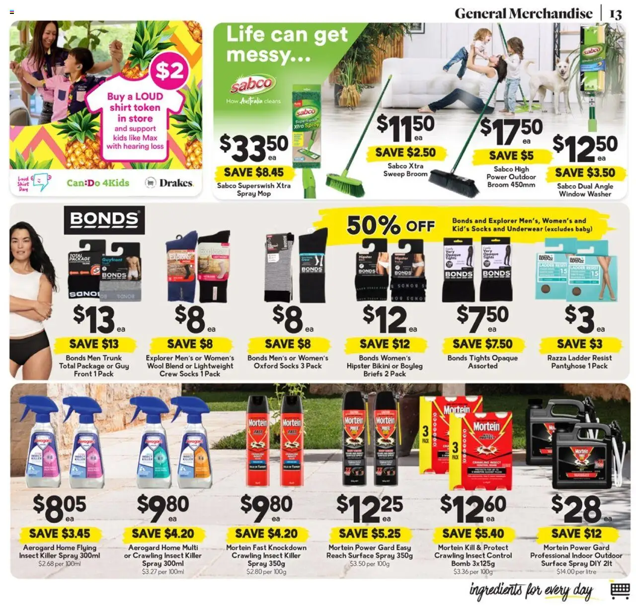 Drakes catalogue - valid from 01.10.2025 | Page: 13 | Products: Bikini, Mop, Tights, Broom