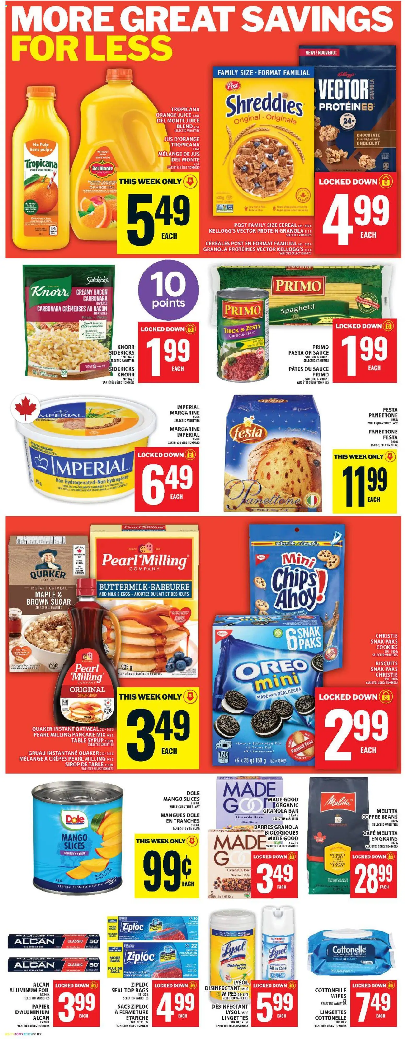 Food Basics flyer valid from 06.11.2025 | Page: 9 | Products: Pasta, Table, Coffee, Chocolate