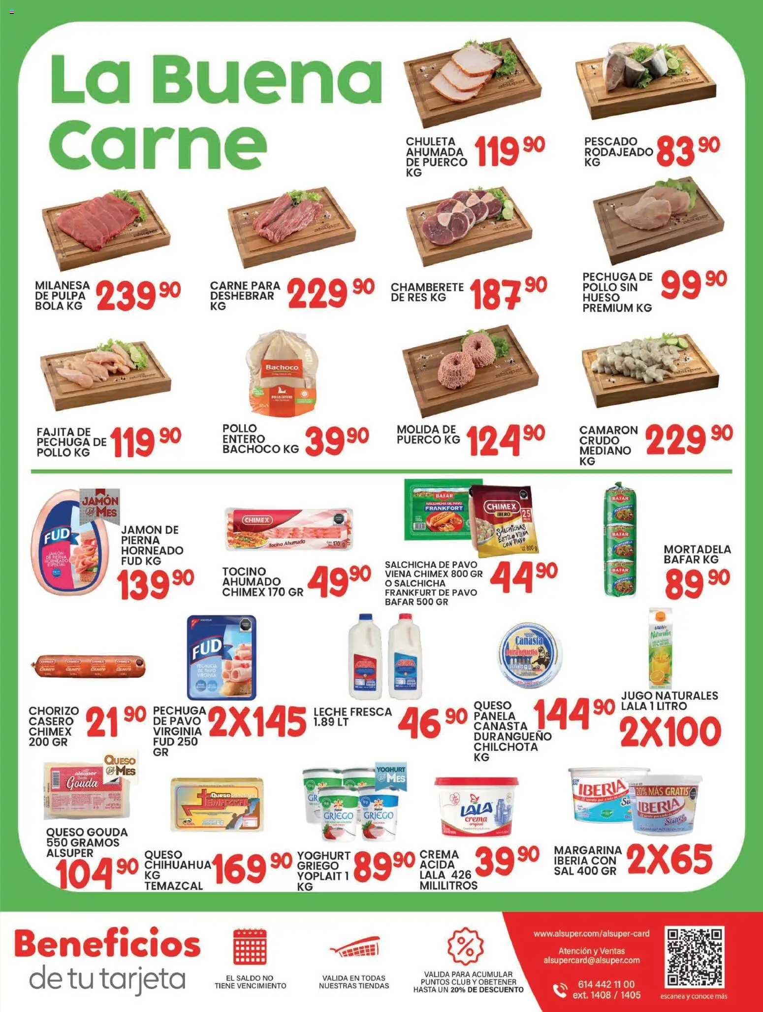 Nuevas ofertas de Alsuper válidas en toda la República Mexicana desde el 20.01.2026. ¡Encuentra las mejores ofertas en Alsuper folleto Laguna! | Página: 7 | Productos: Mortadela, Crema, Jugo, Margarina