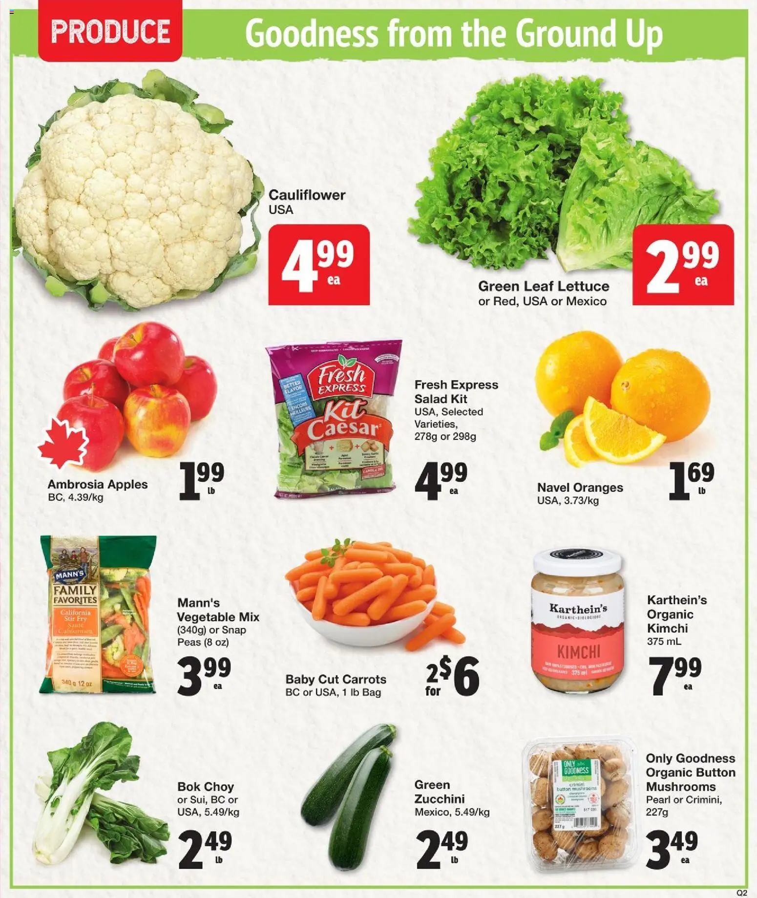 Quality Foods flyer valid from 12.02.2026 | Page: 2 | Products: Salad, Bag, Apples, Oranges