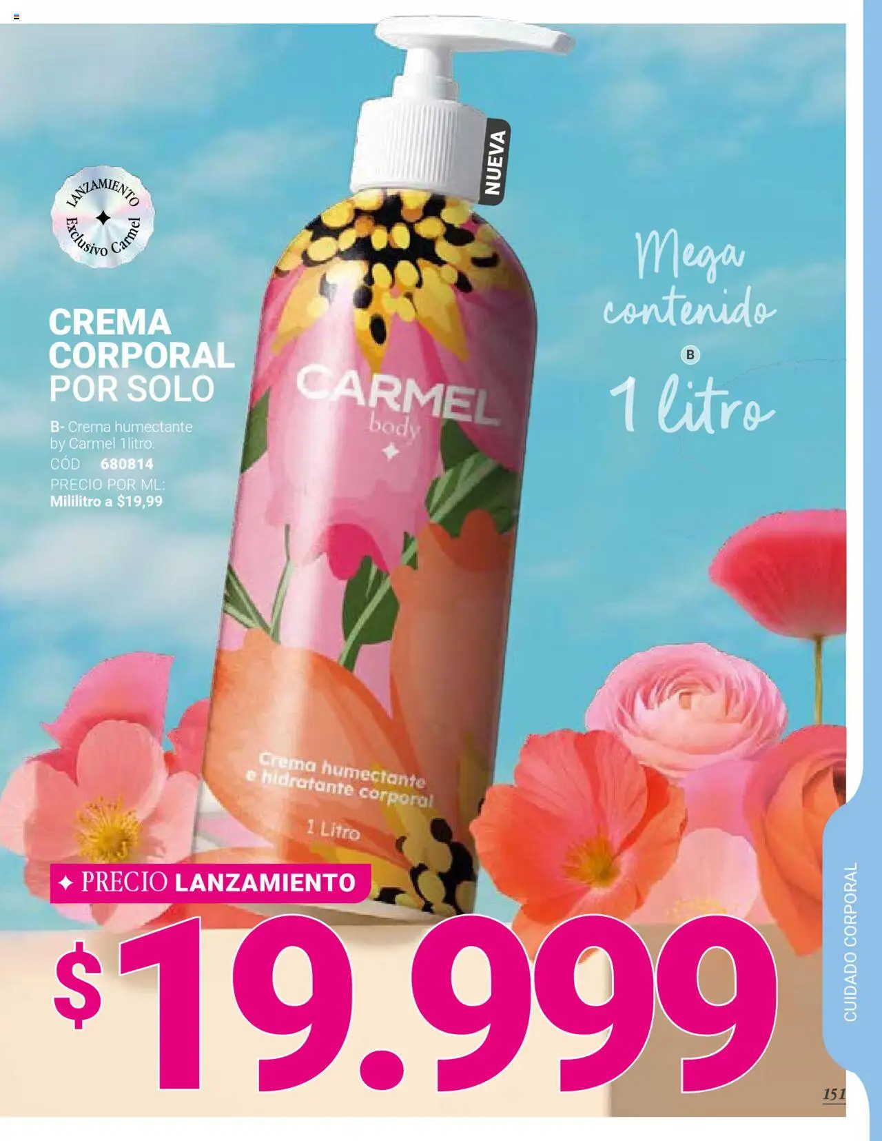 Carmel revista - valida desde el 01.09.2025 | Página: 154 | Productos: Crema, Body
