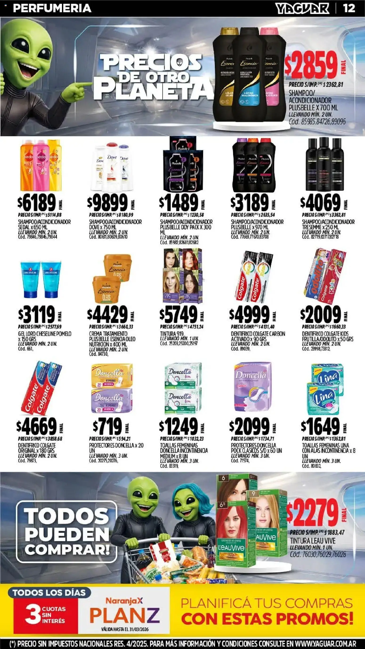 Yaguar - Oferta Semanal Mendoza │ válido desde el 02.03.2026 | Página: 12 | Productos: Tintura, Acondicionador, Pomelo, Crema