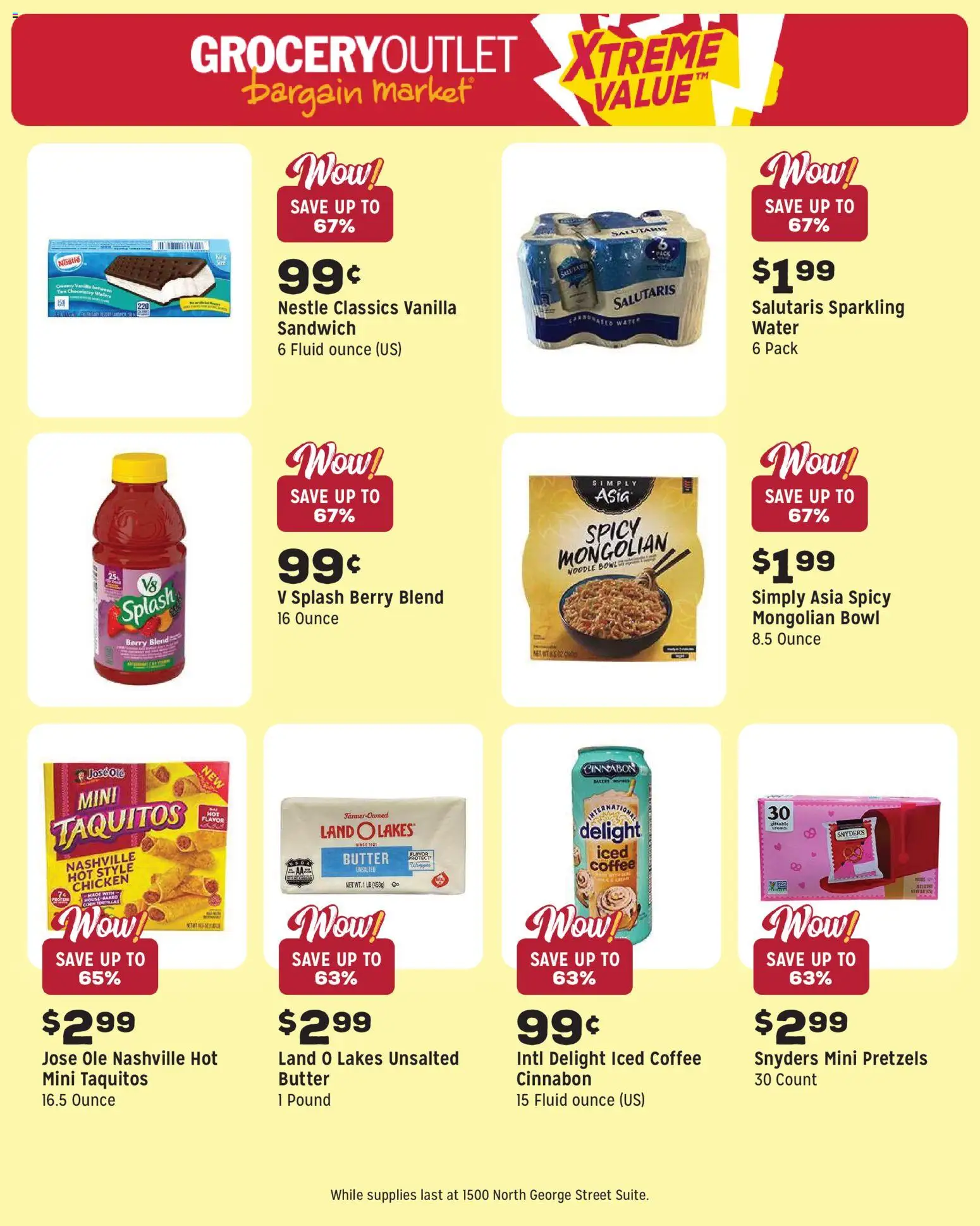 Grocery Outlet Weekly Ad - PA - valid from 22.04.2026 | Page: 10 | Products: Butter, Coffee, Water