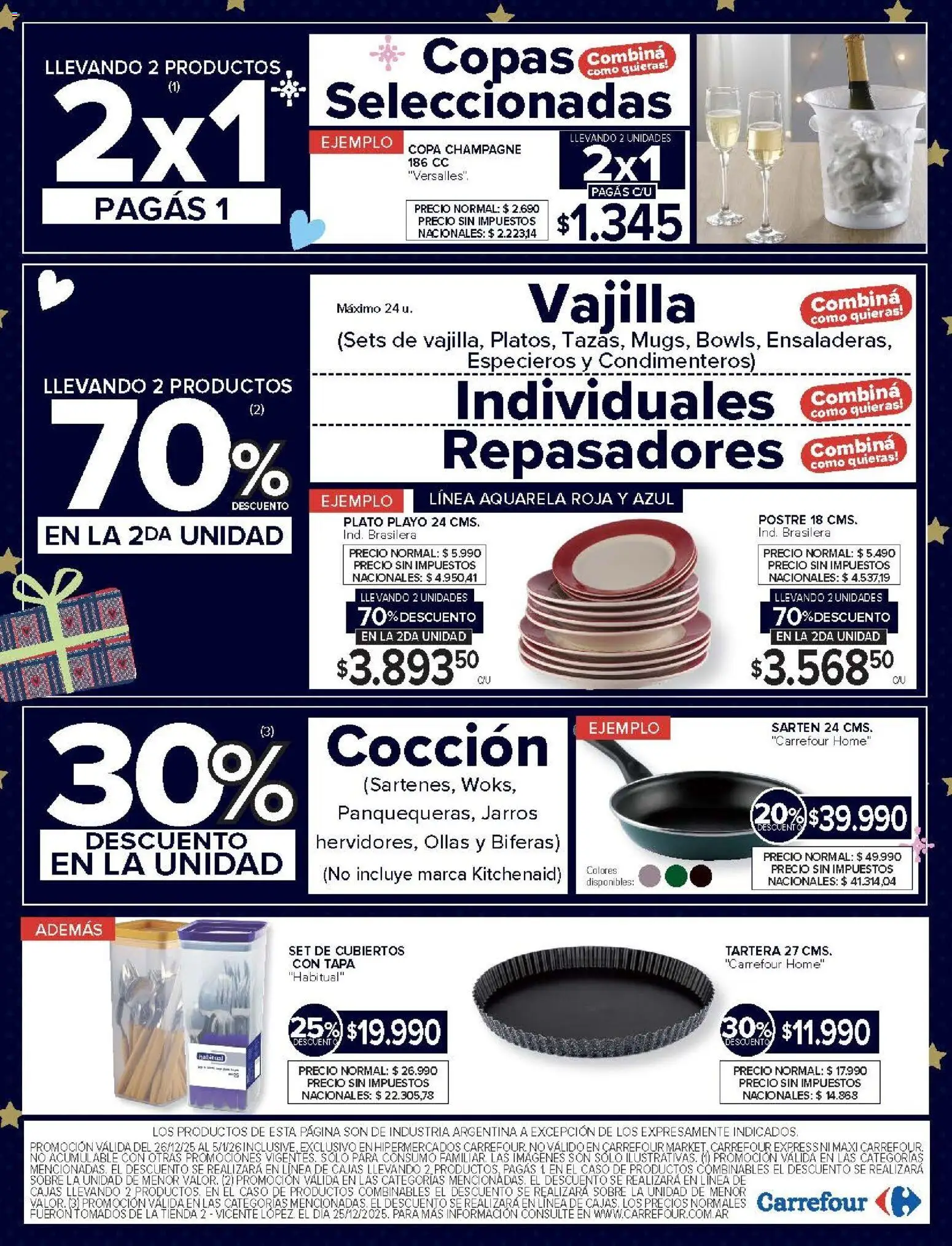 Carrefour ofertas │ válido desde el 26.12.2025 | Página: 23 | Productos: Caso, Sobre, Sartén, Champagne