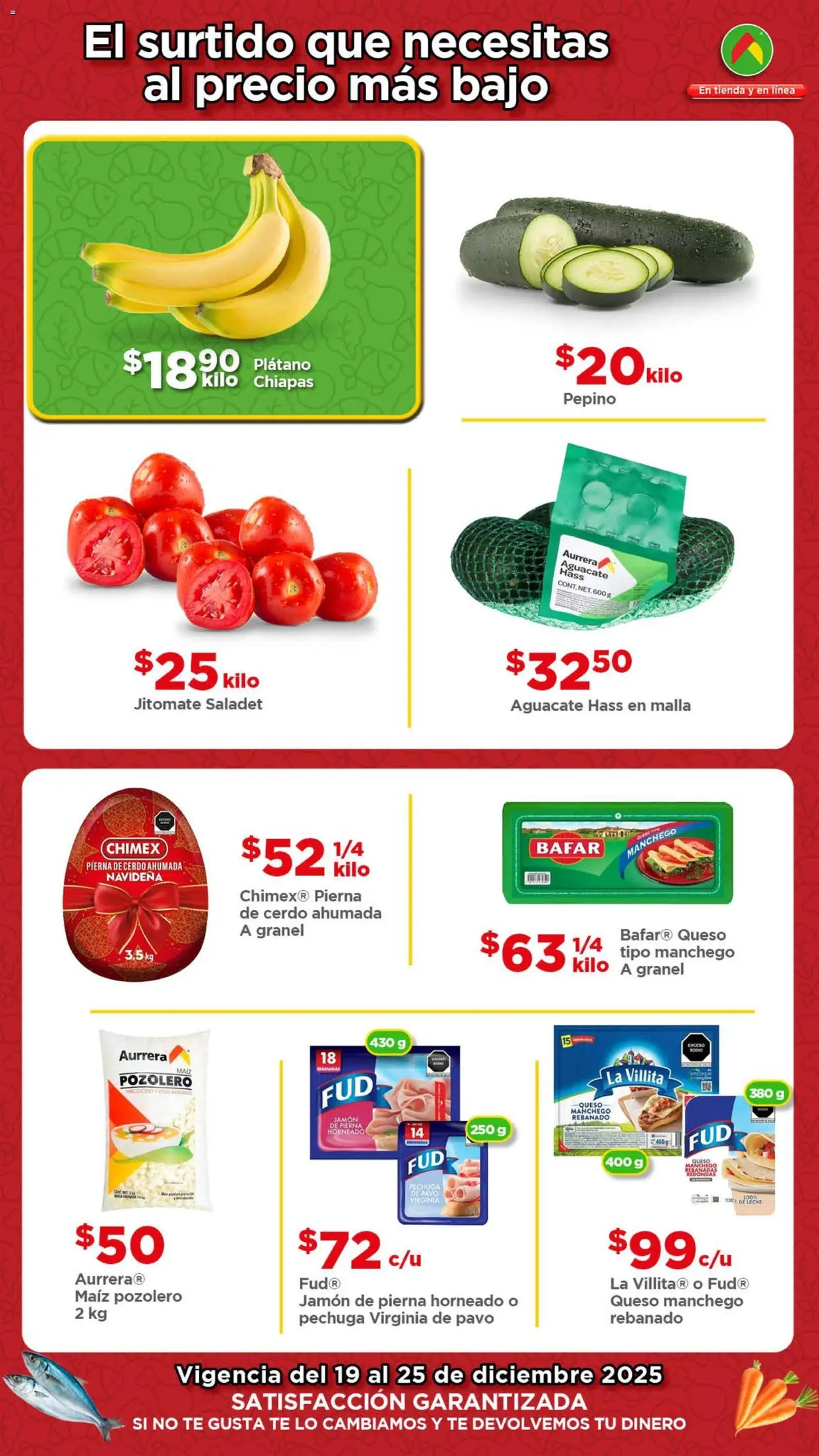 Nuevas ofertas de Bodega Aurrerá válidas en toda la República Mexicana desde el 19.12.2025. ¡Encuentra las mejores ofertas en Bodega Aurrerá folleto Ofertas! | Página: 2 | Productos: Maíz, Cerdo, Té, Malla