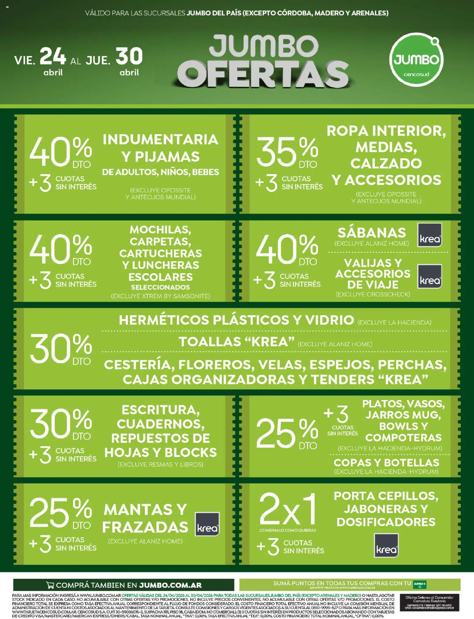 Jumbo - Ofertas | Electro y Hogar │ válido desde el 24.04.2026 | Página: 2 | Productos: Sabanas, Toallas, Ropa