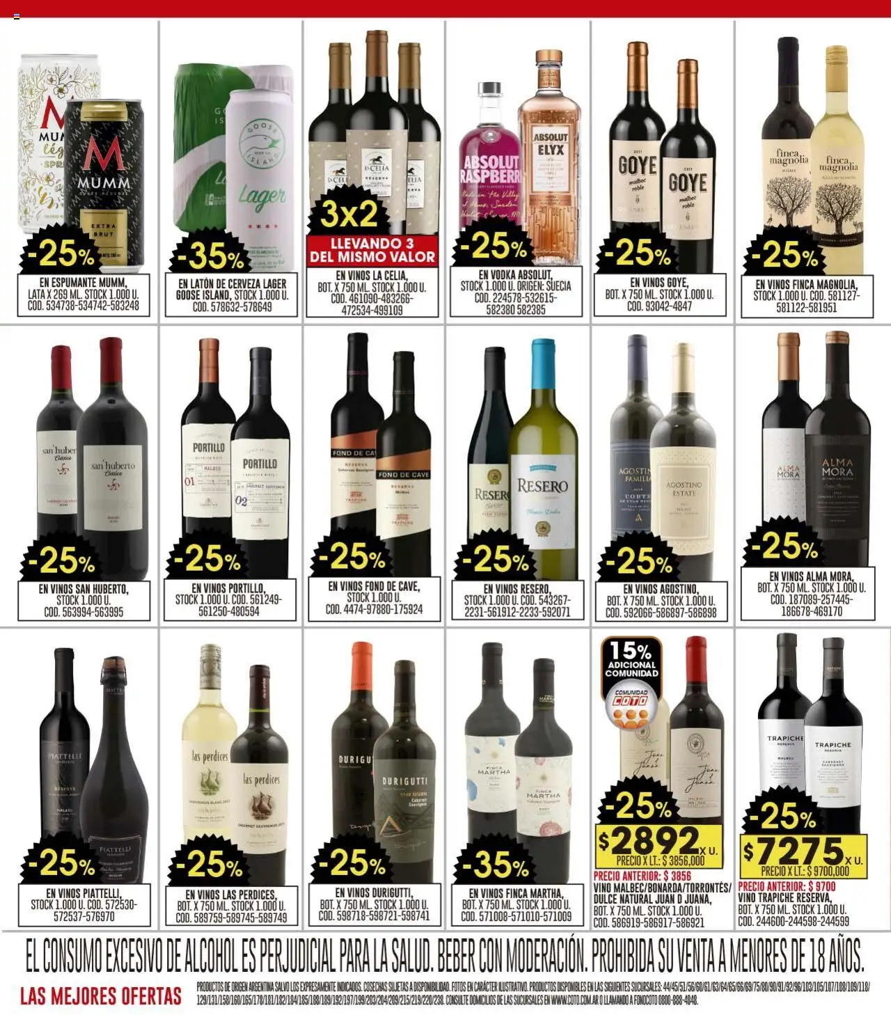 Coto ofertas │ válido desde el 16.06.2025 | Página: 16 | Productos: Vodka, Vino, Cerveza
