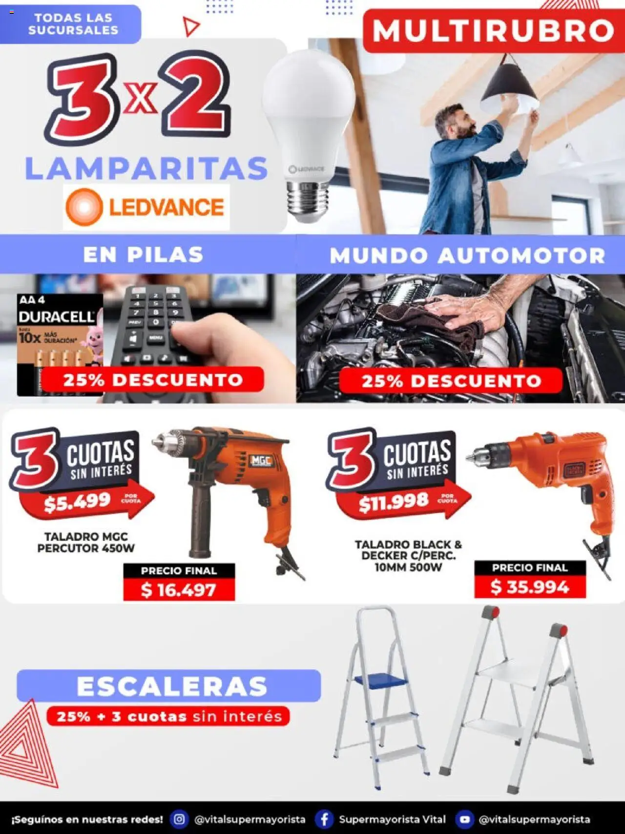 Vital - Ofertas nonfood │ válido desde el 04.08.2025 | Página: 4 | Productos: Pilas, Taladro