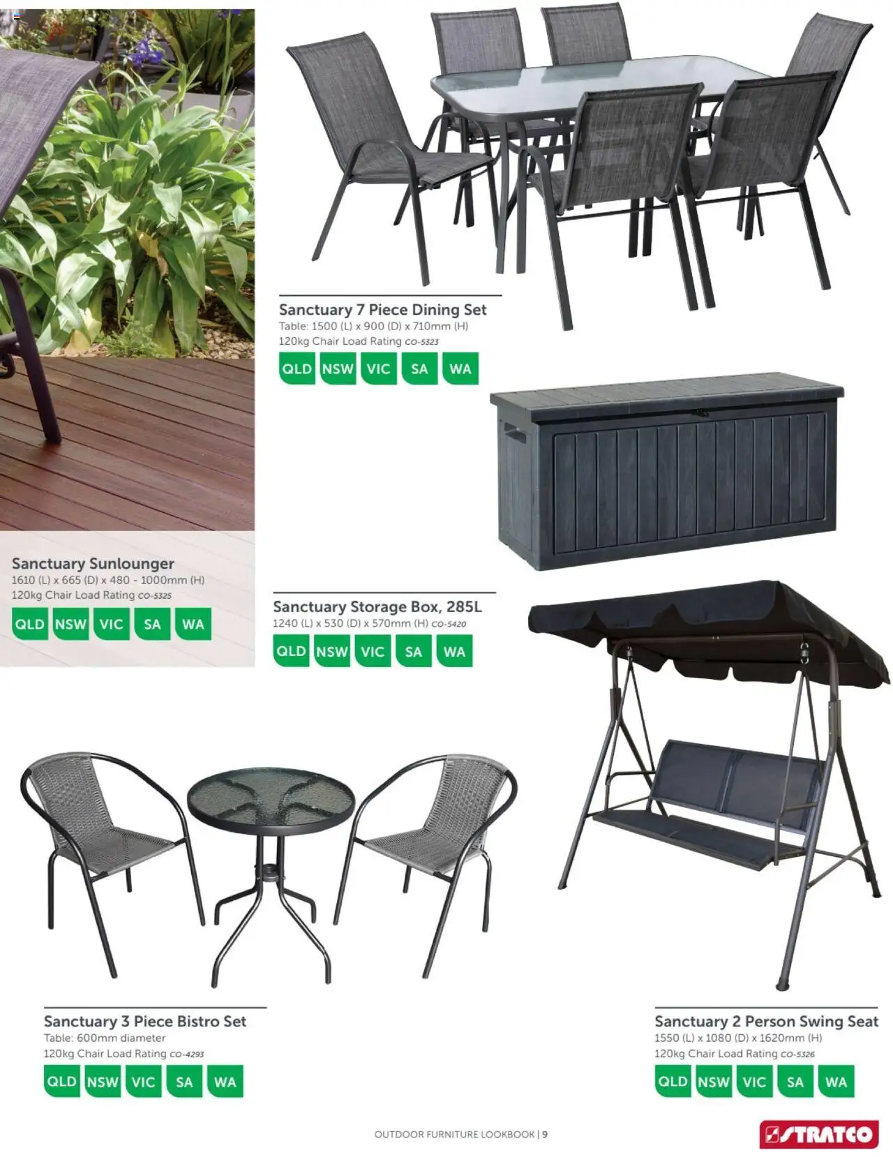 Stratco catalogue - valid from 18.09.2024 | Page: 9 | Products: Table, Chair, Outdoor furniture