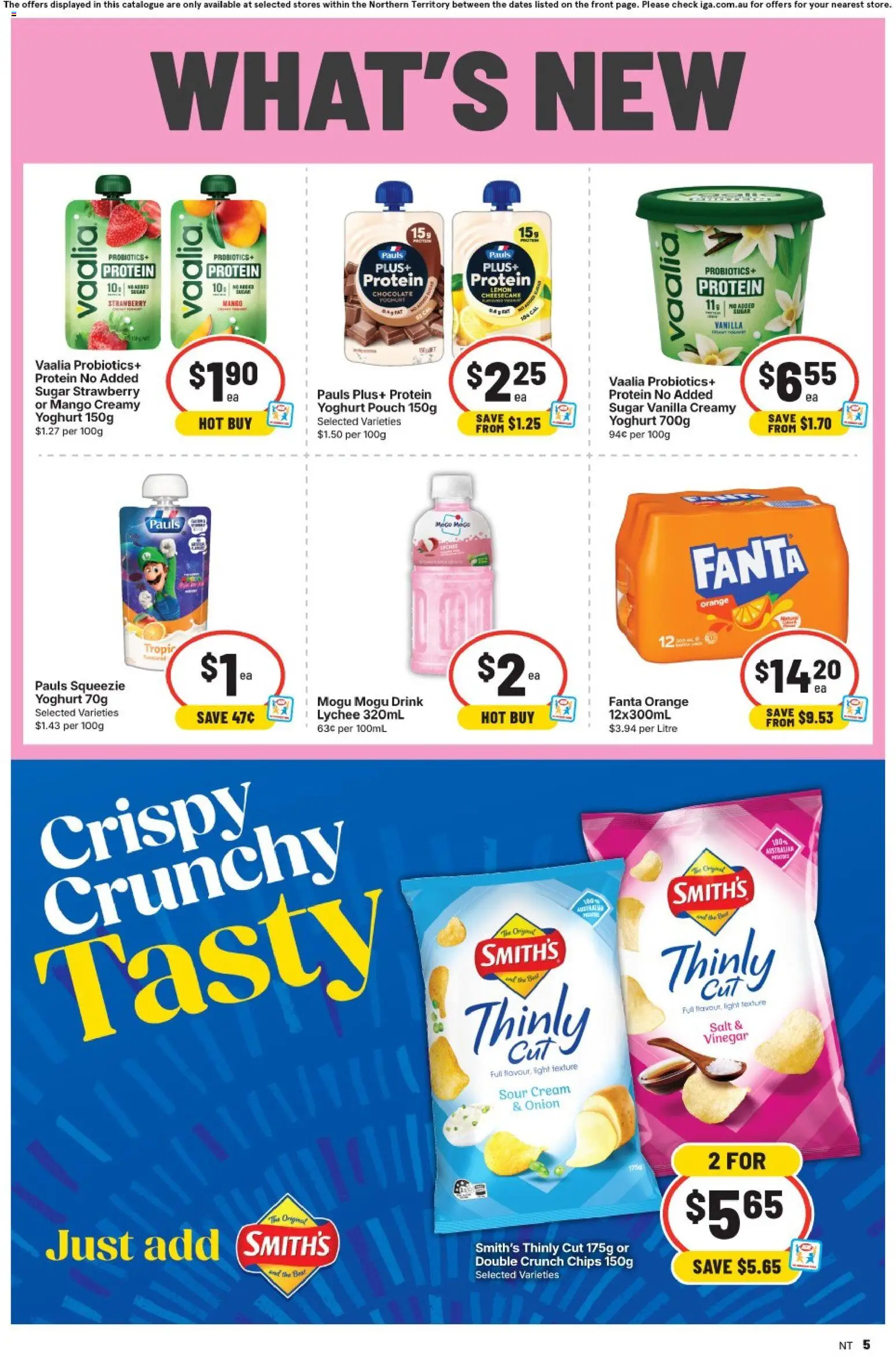 IGA catalogue - valid from 29.04.2026 | Page: 5 | Products: Yoghurt, Chocolate, Sugar, Mango