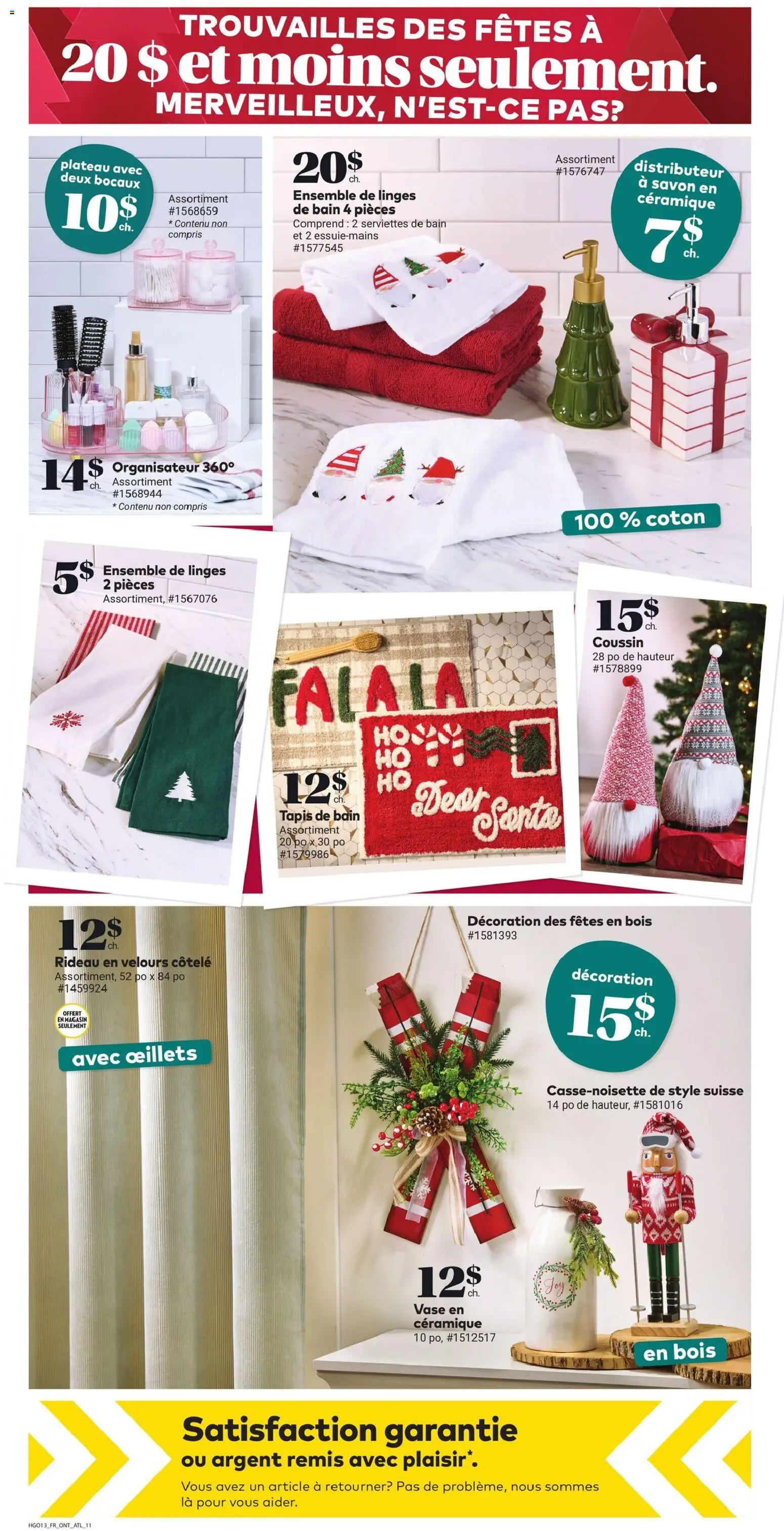 Giant Tiger flyer valid from 29.10.2025 | Page: 13 | Products: Soap, Pillow, Bath, Vase