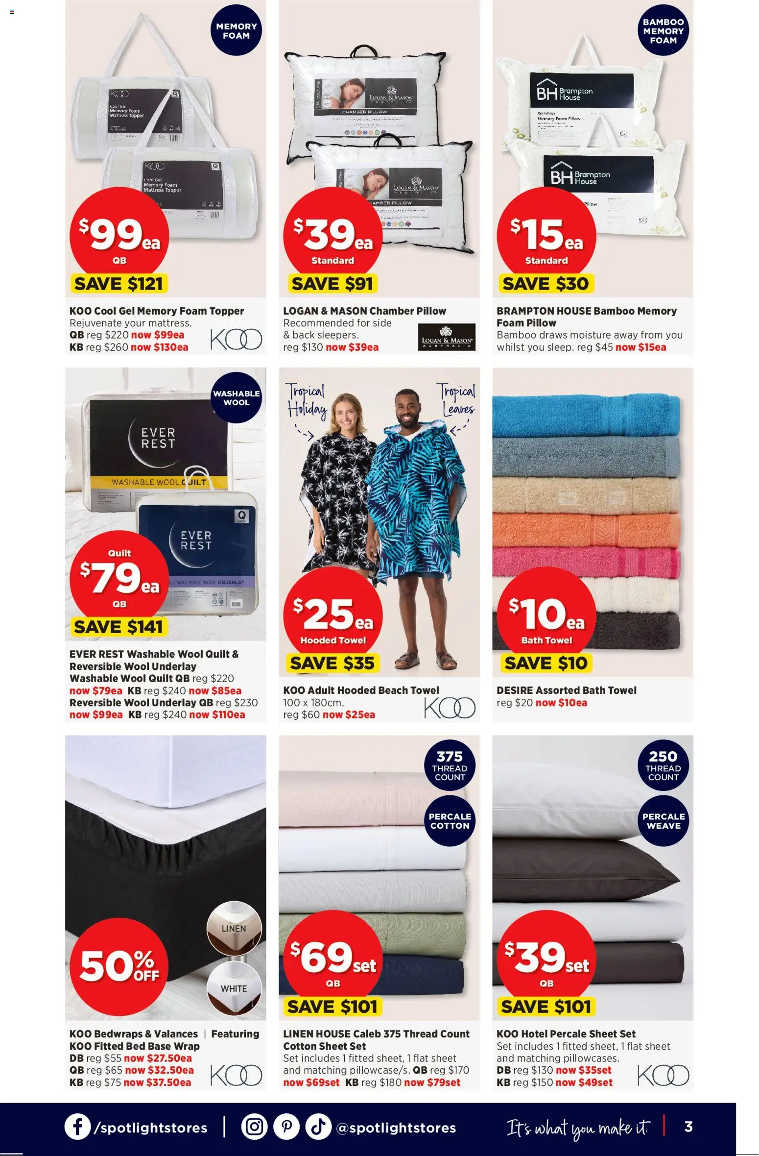 Spotlight catalogue - valid from 29.10.2025 | Page: 3 | Products: Bath, Bed, Mattress, Pillow