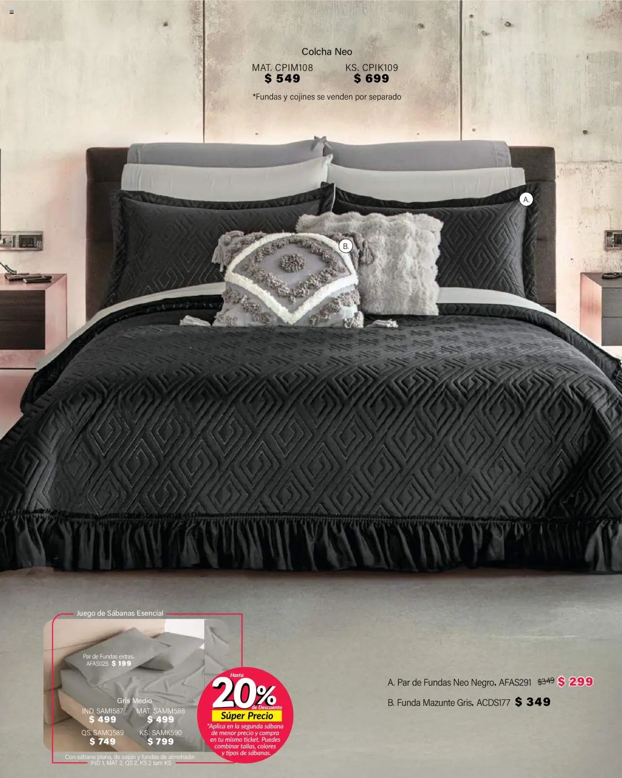 Nuevas ofertas de Colchas Concord válidas en toda la República Mexicana desde el 01.08.2025. ¡Encuentra las mejores ofertas en Colchas Concord - Catálogo! | Página: 329 | Productos: Juego, Funda, Almohada, Sabanas